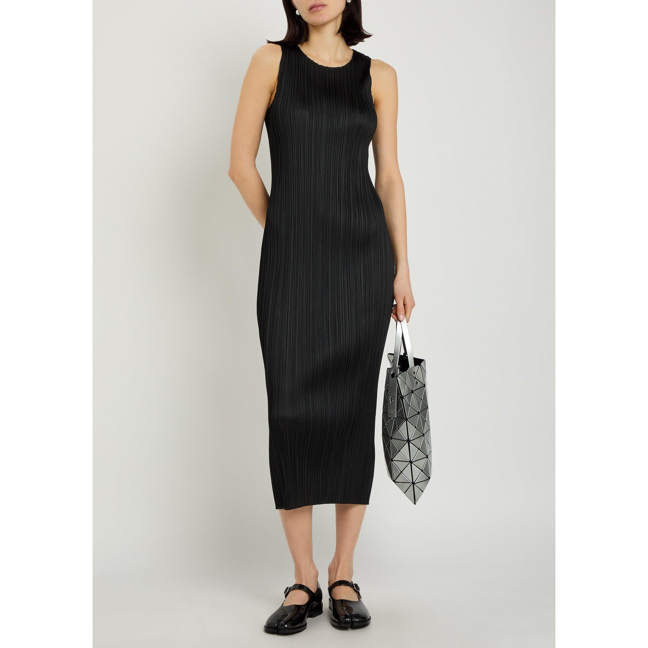 BLACK - Issey Miyake - Women's Pleats Please Pleated Slim-Fit Maxi Dress - 5