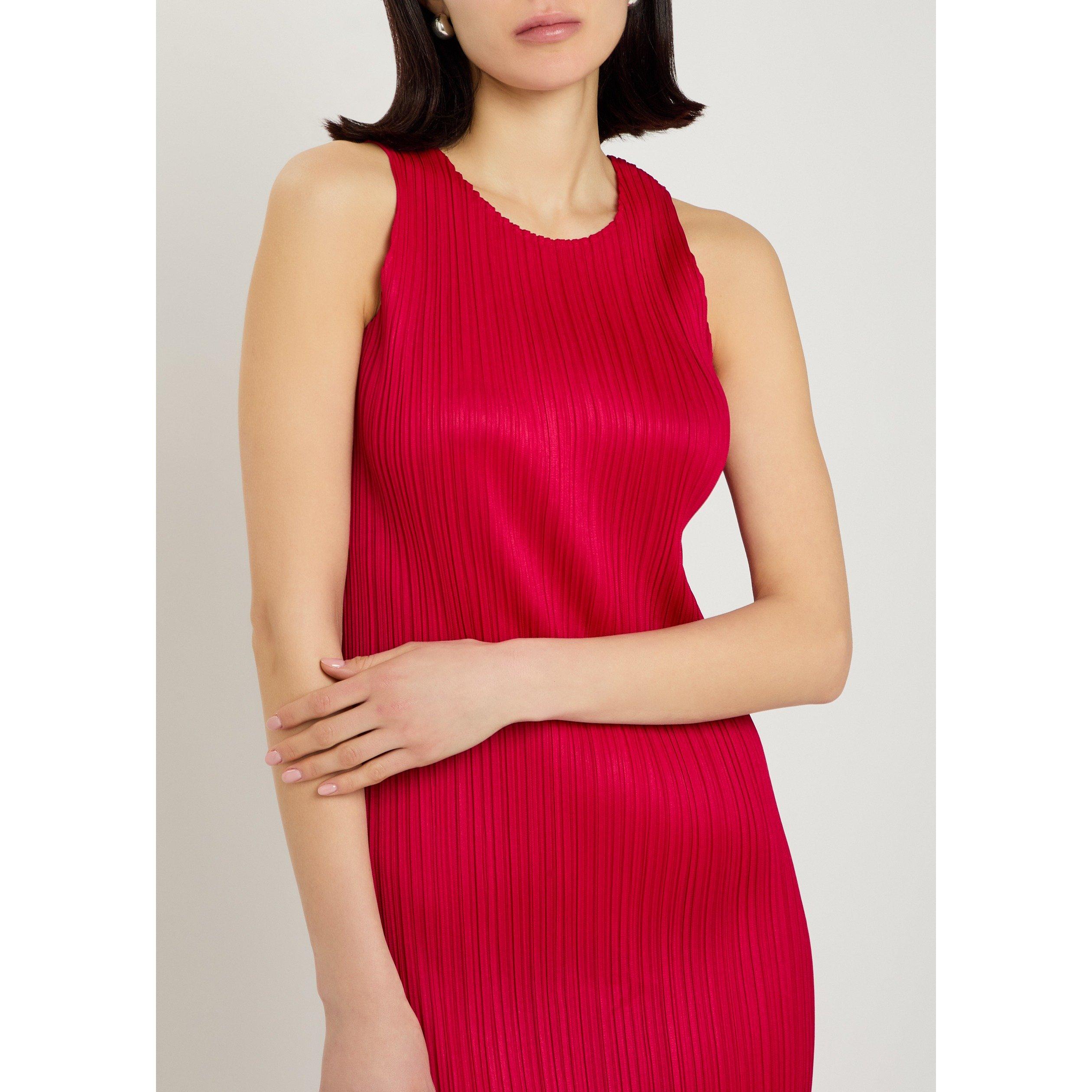 RED - Issey Miyake - Women's Pleated Maxi Dress - 4