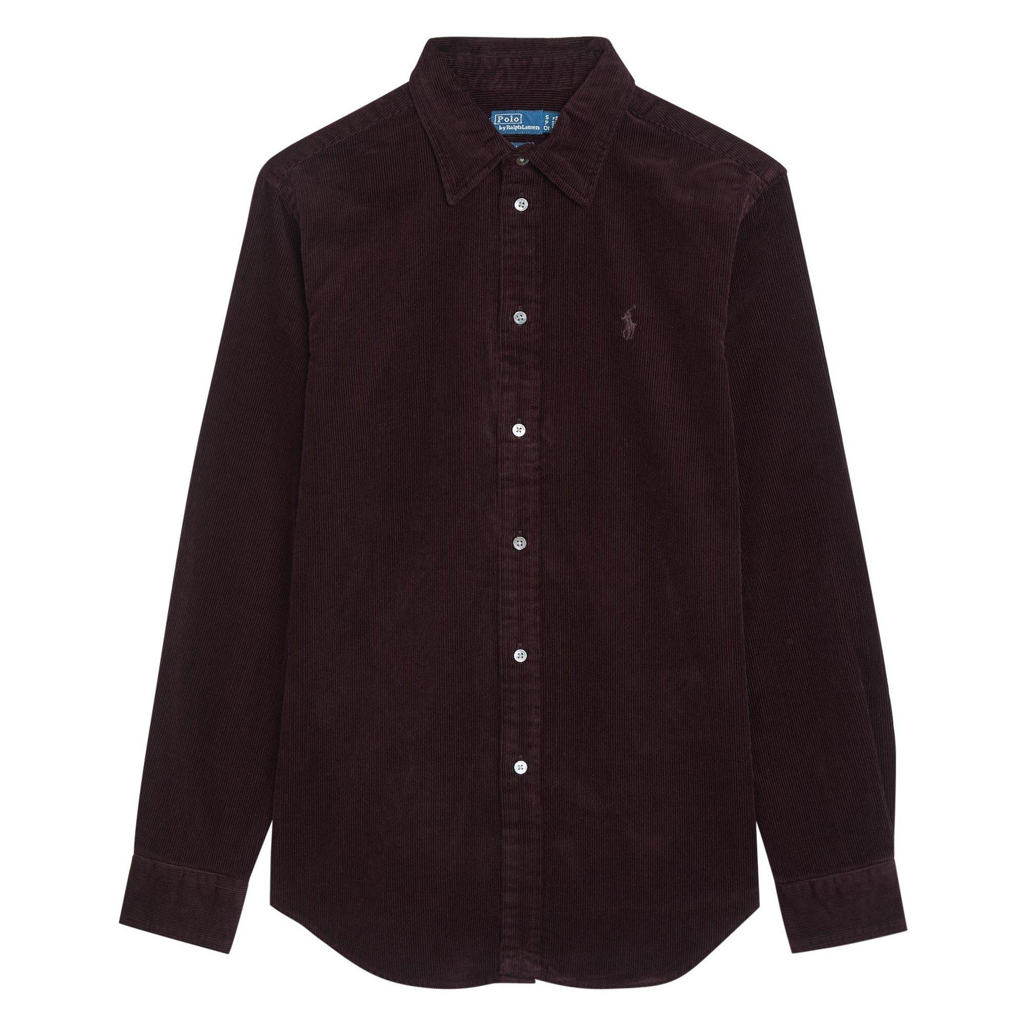 DARK BROWN - Polo Ralph Lauren - CORD SHIRT