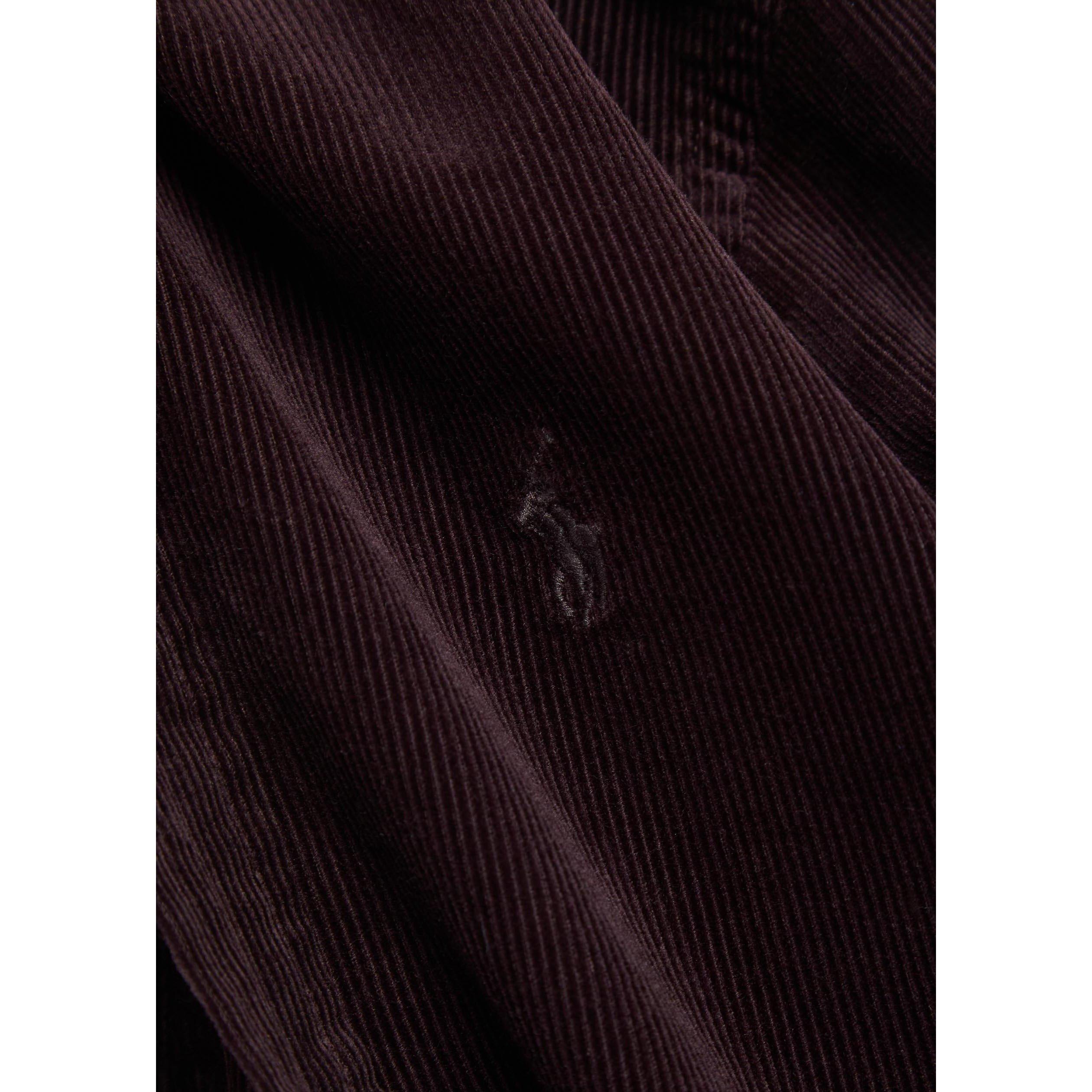 DARK BROWN - Polo Ralph Lauren - Women's Cotton Long-Sleeve Corduroy Shirt - 4
