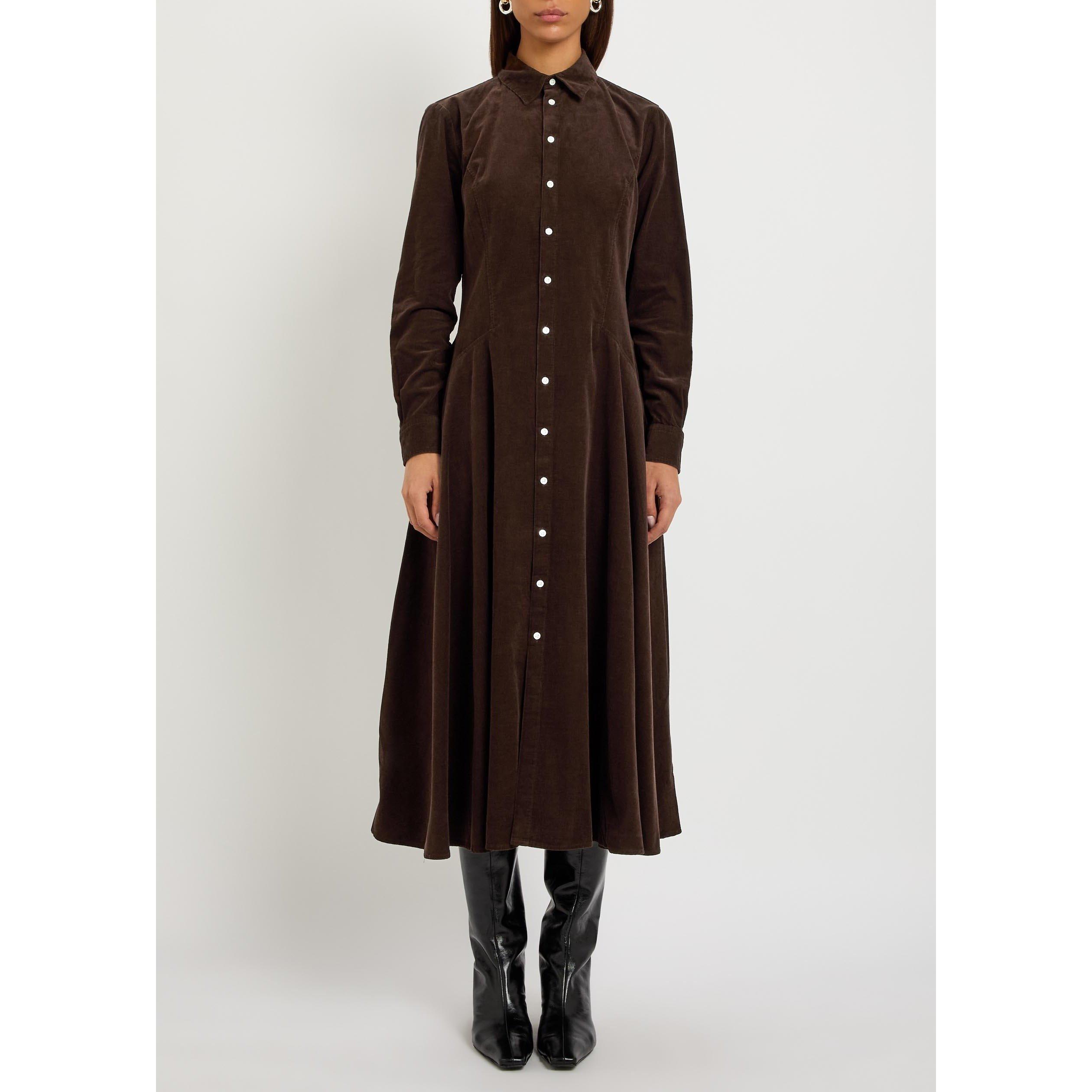 BROWN - Polo Ralph Lauren - CORD SHIRT DRESS - 2