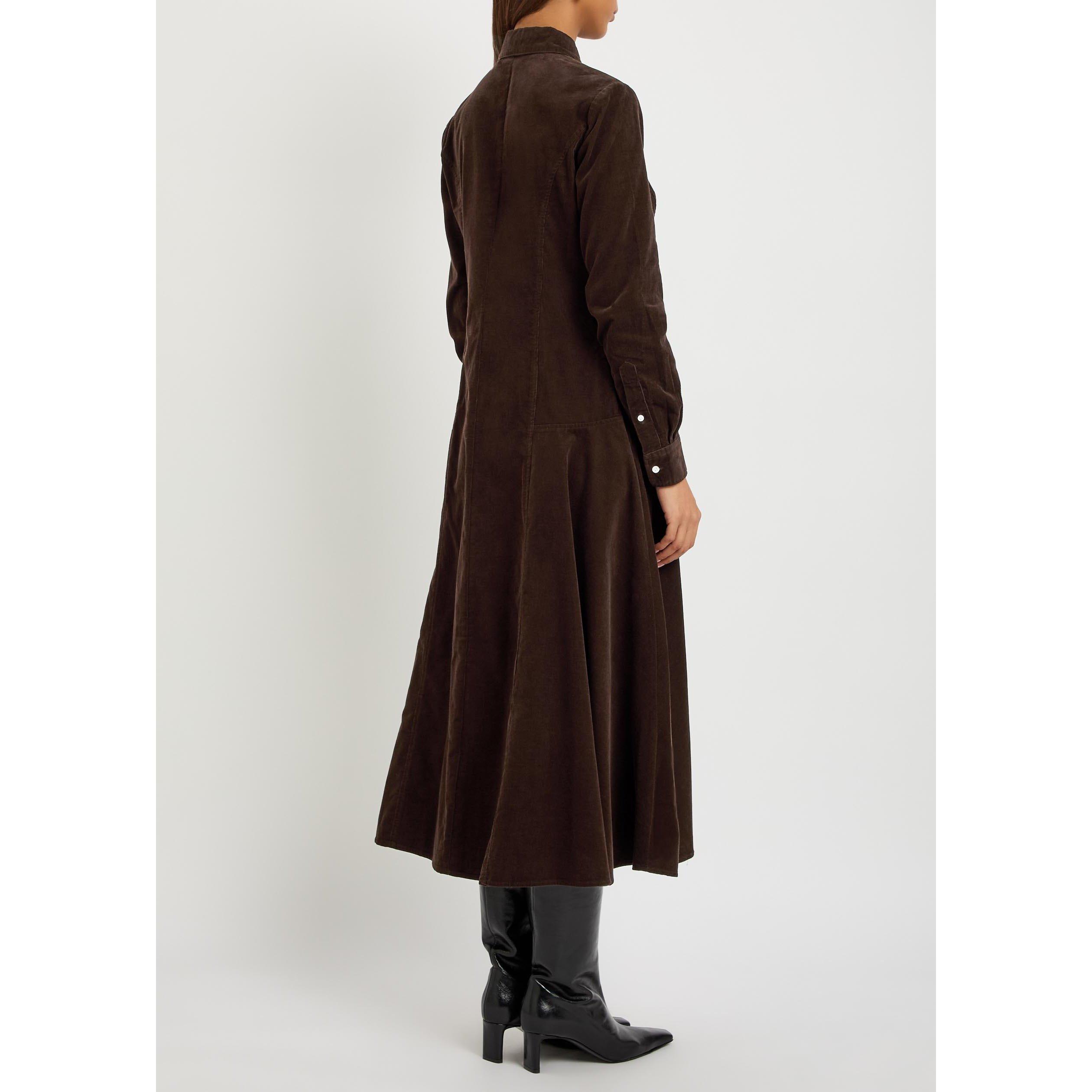 BROWN - Polo Ralph Lauren - CORD SHIRT DRESS - 3