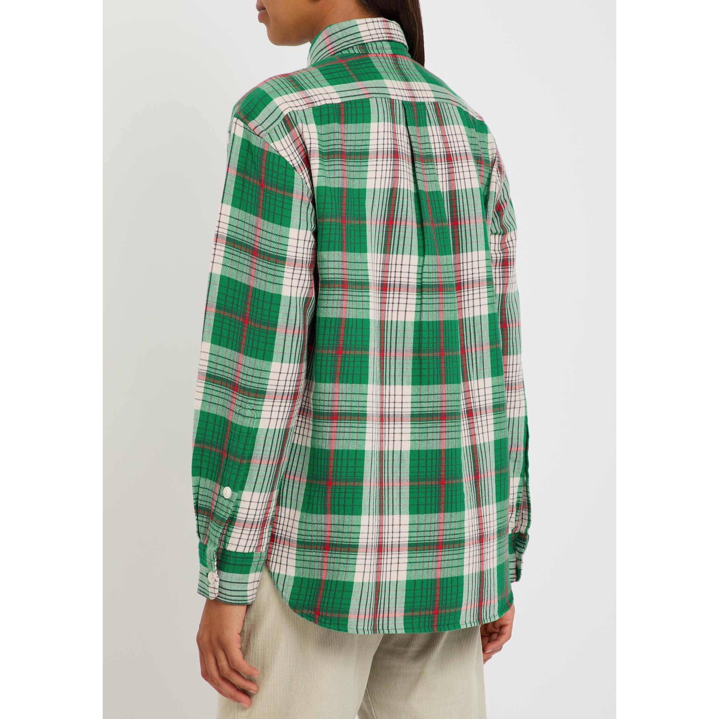 GREEN AND OTHER - Polo Ralph Lauren - Women's Check Cotton Long-Sleeve Shirt - 3