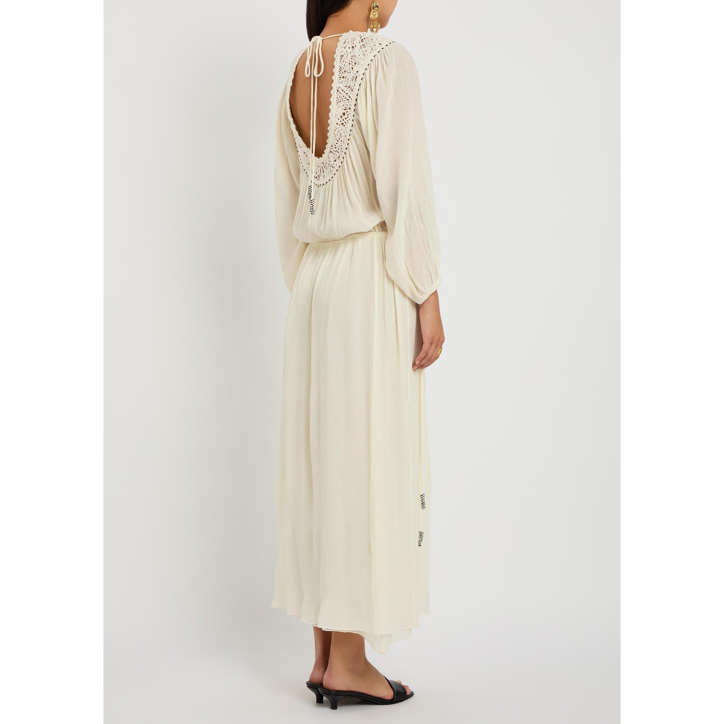 ECRU - Isabel Marant - Women's Nydia Silk Maxi Dress - 3