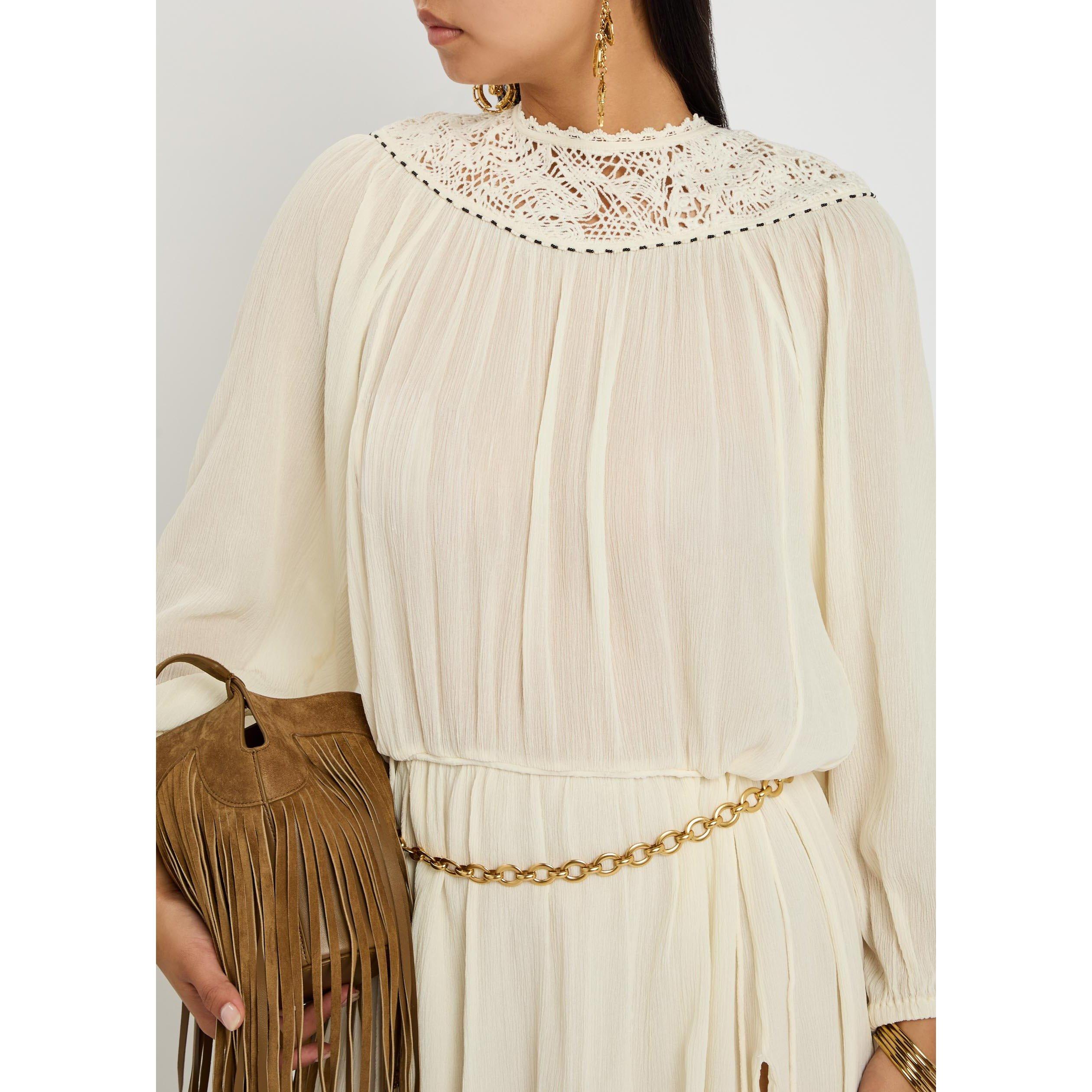 ECRU - Isabel Marant - Women's Nydia Silk Maxi Dress - 4