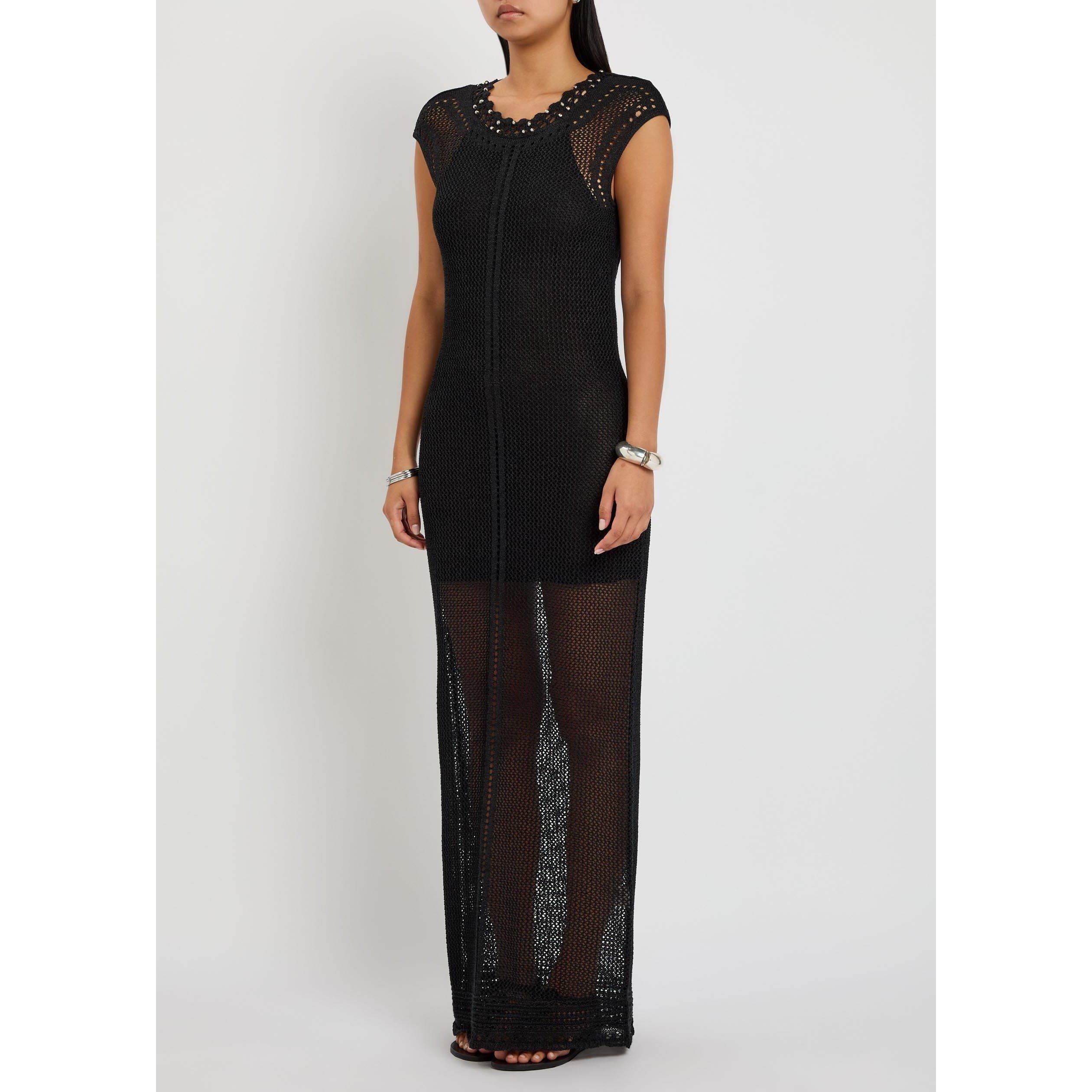BLACK - Isabel Marant - Women's Crochet Cotton Maxi Dress - 2