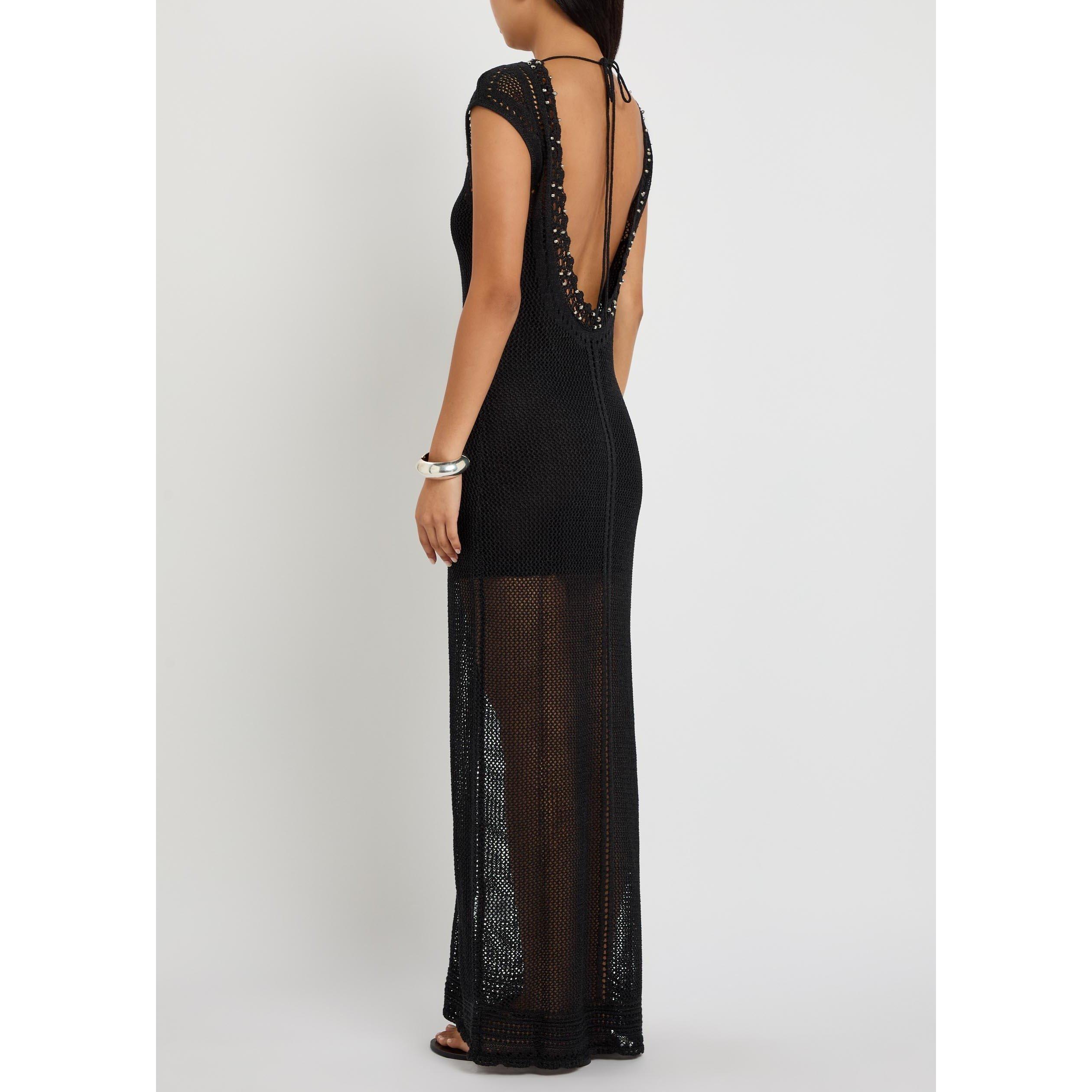 BLACK - Isabel Marant - Women's Crochet Cotton Maxi Dress - 3