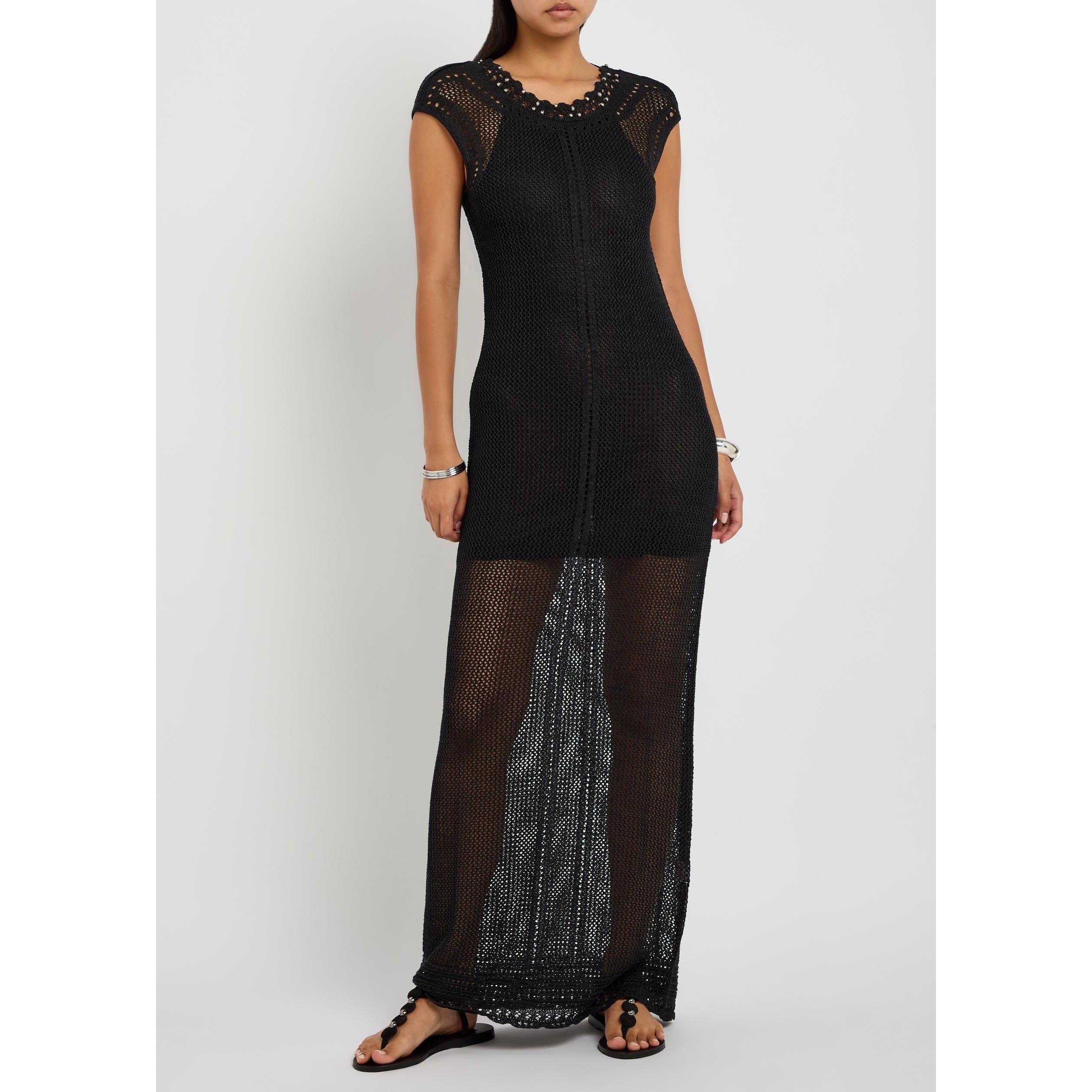 BLACK - Isabel Marant - Women's Crochet Cotton Maxi Dress - 5