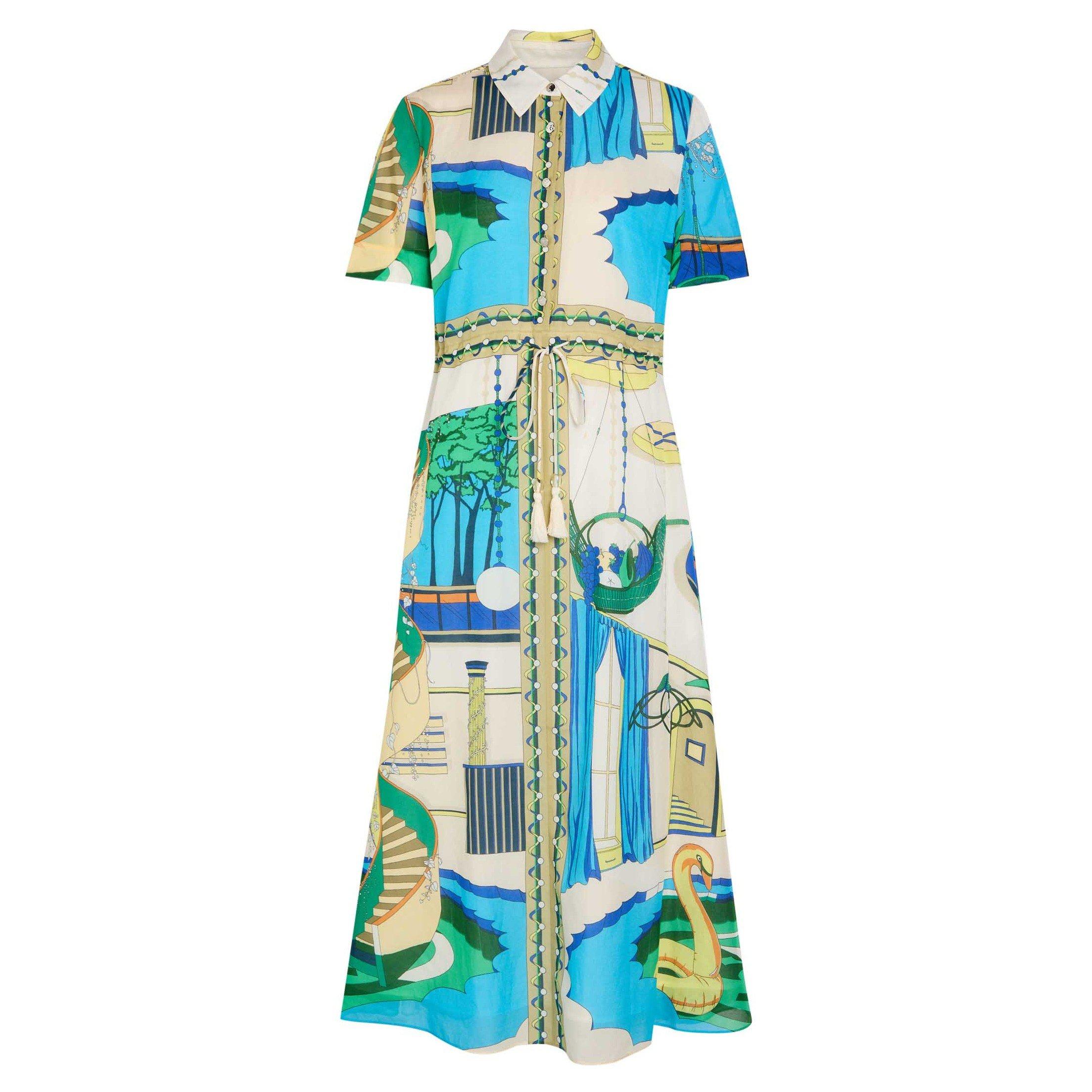 MULTICOLOURED - Tory Burch - LD PRINTED SHIRT DRESS - 1