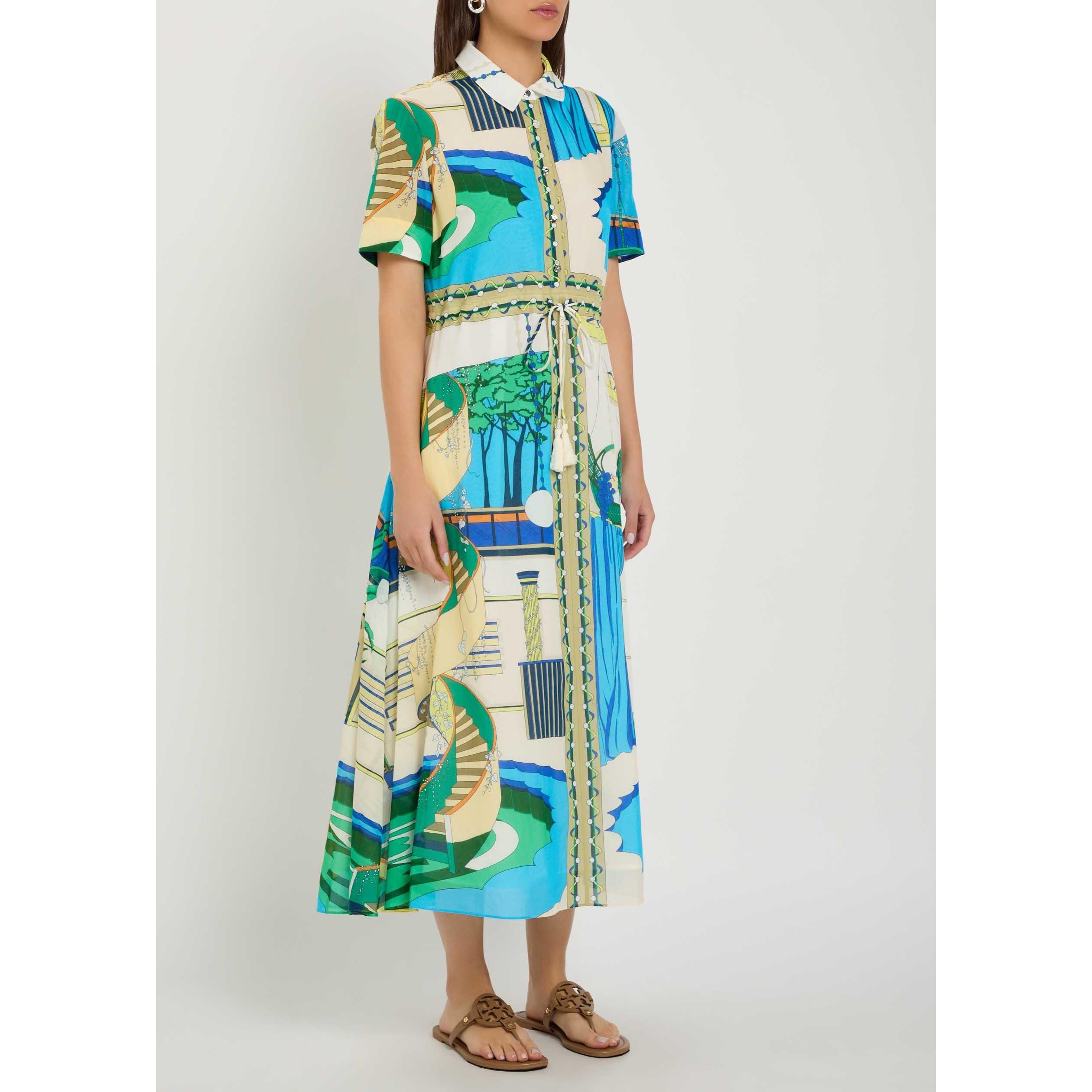 MULTICOLOURED - Tory Burch - LD PRINTED SHIRT DRESS - 2