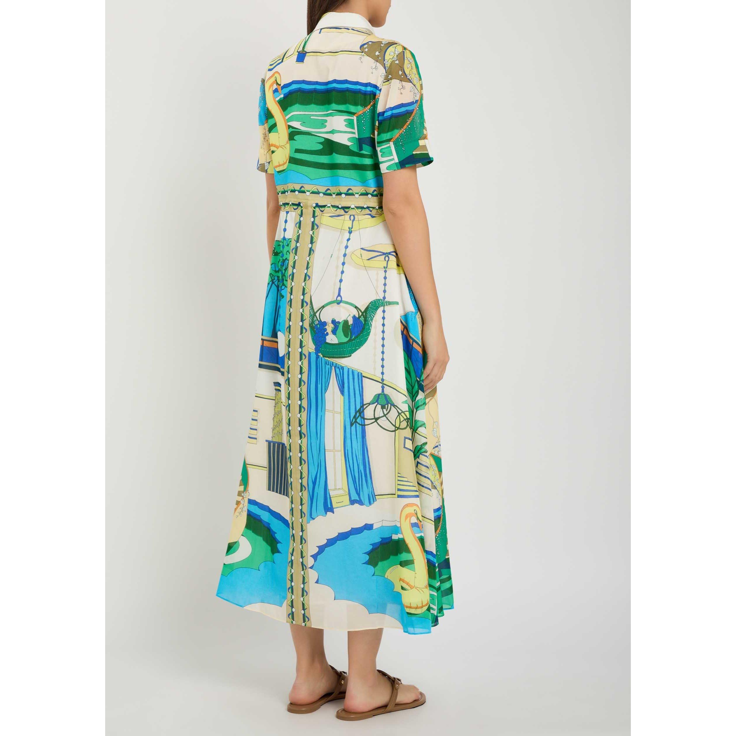 MULTICOLOURED - Tory Burch - LD PRINTED SHIRT DRESS - 3