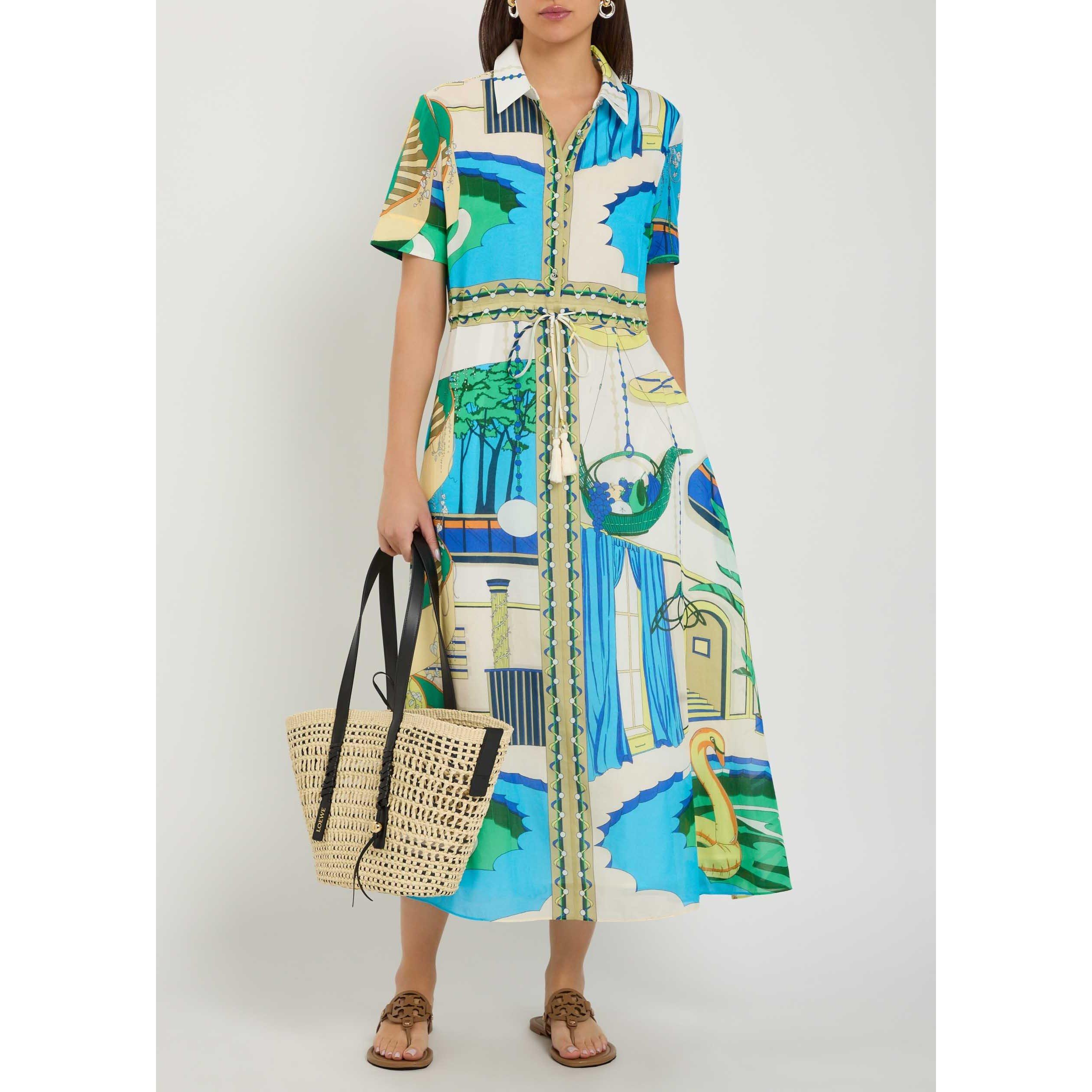 MULTICOLOURED - Tory Burch - LD PRINTED SHIRT DRESS - 5