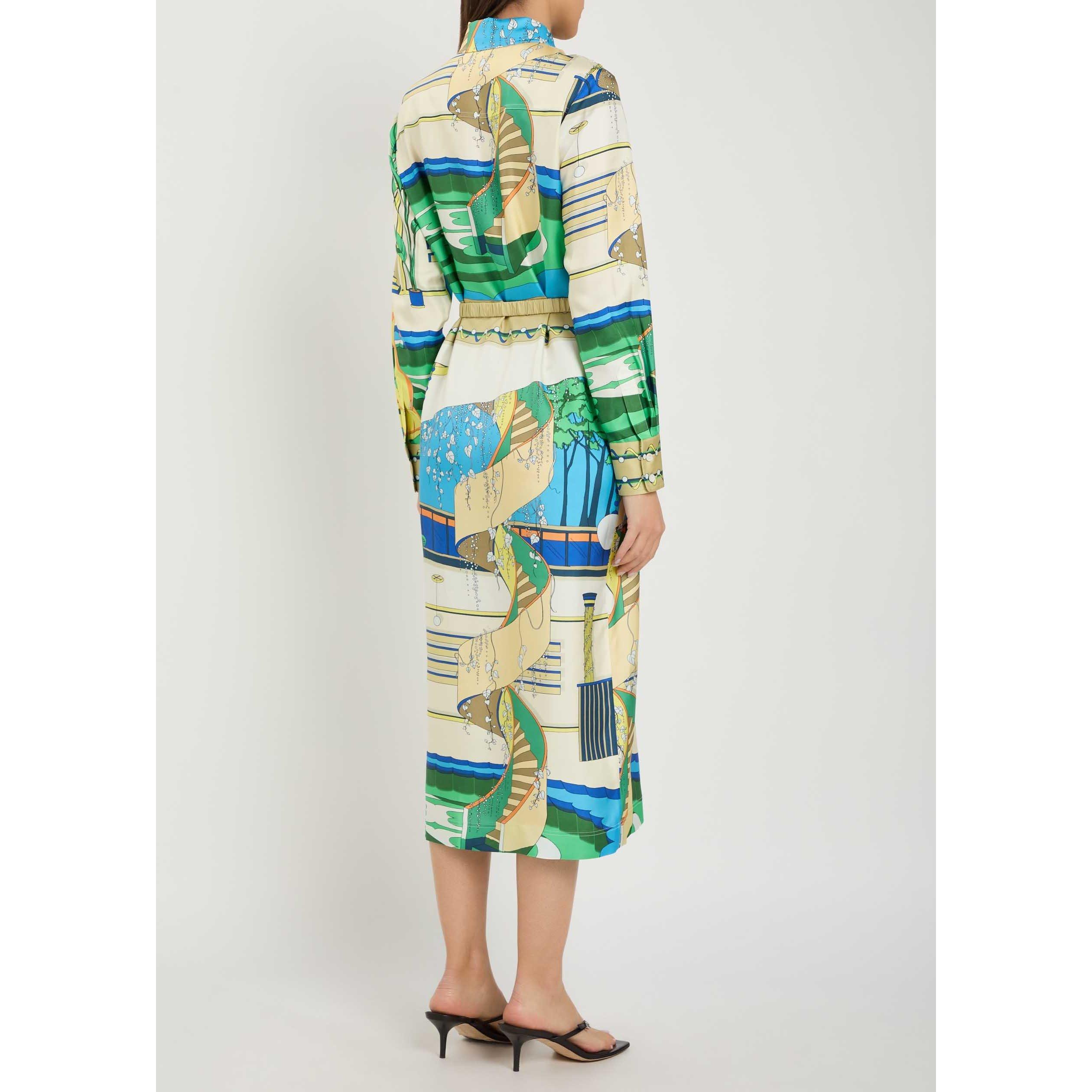 MULTICOLOURED - Tory Burch - MD PRINTED SILK SHIRT MIDI DRE - 3