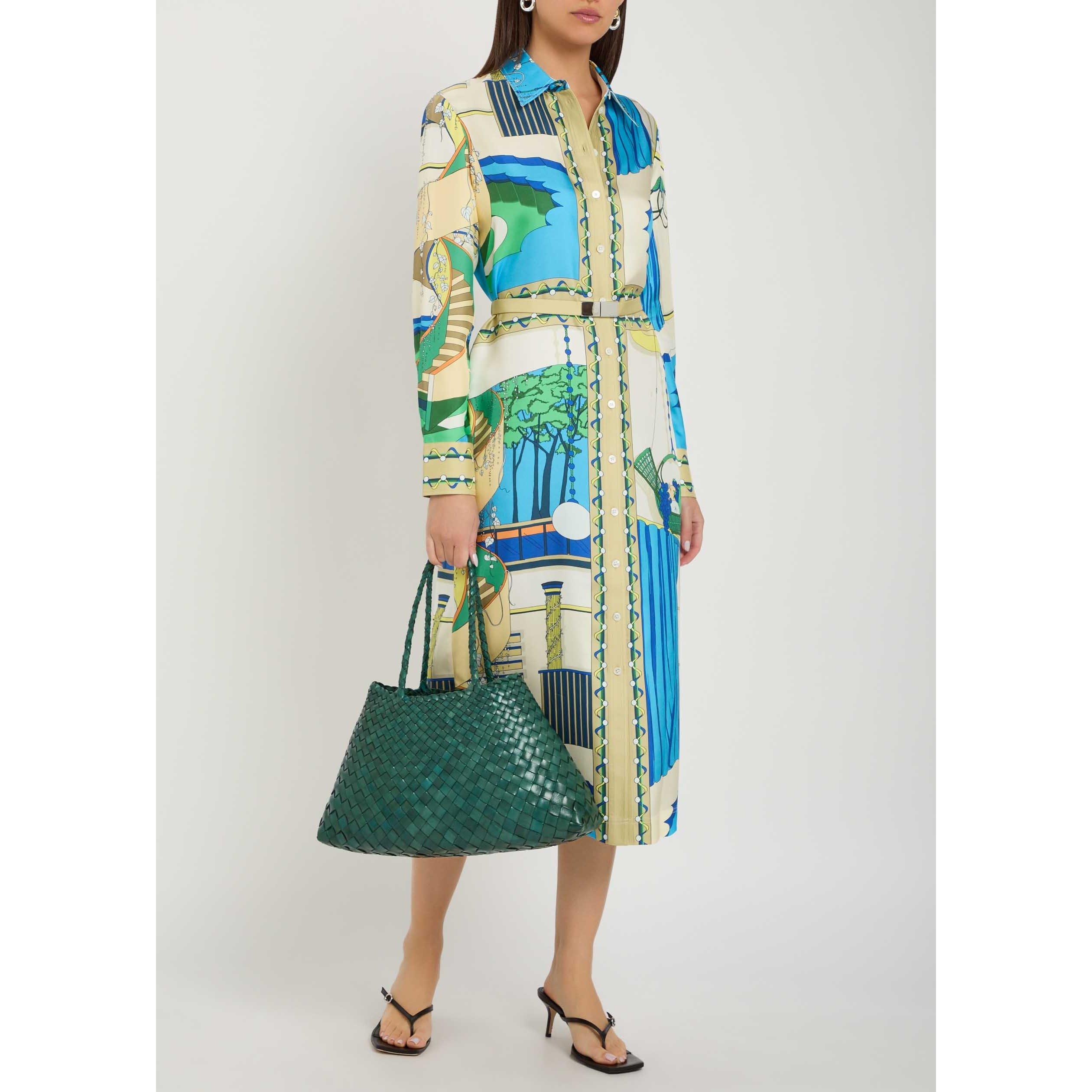 MULTICOLOURED - Tory Burch - MD PRINTED SILK SHIRT MIDI DRE - 5