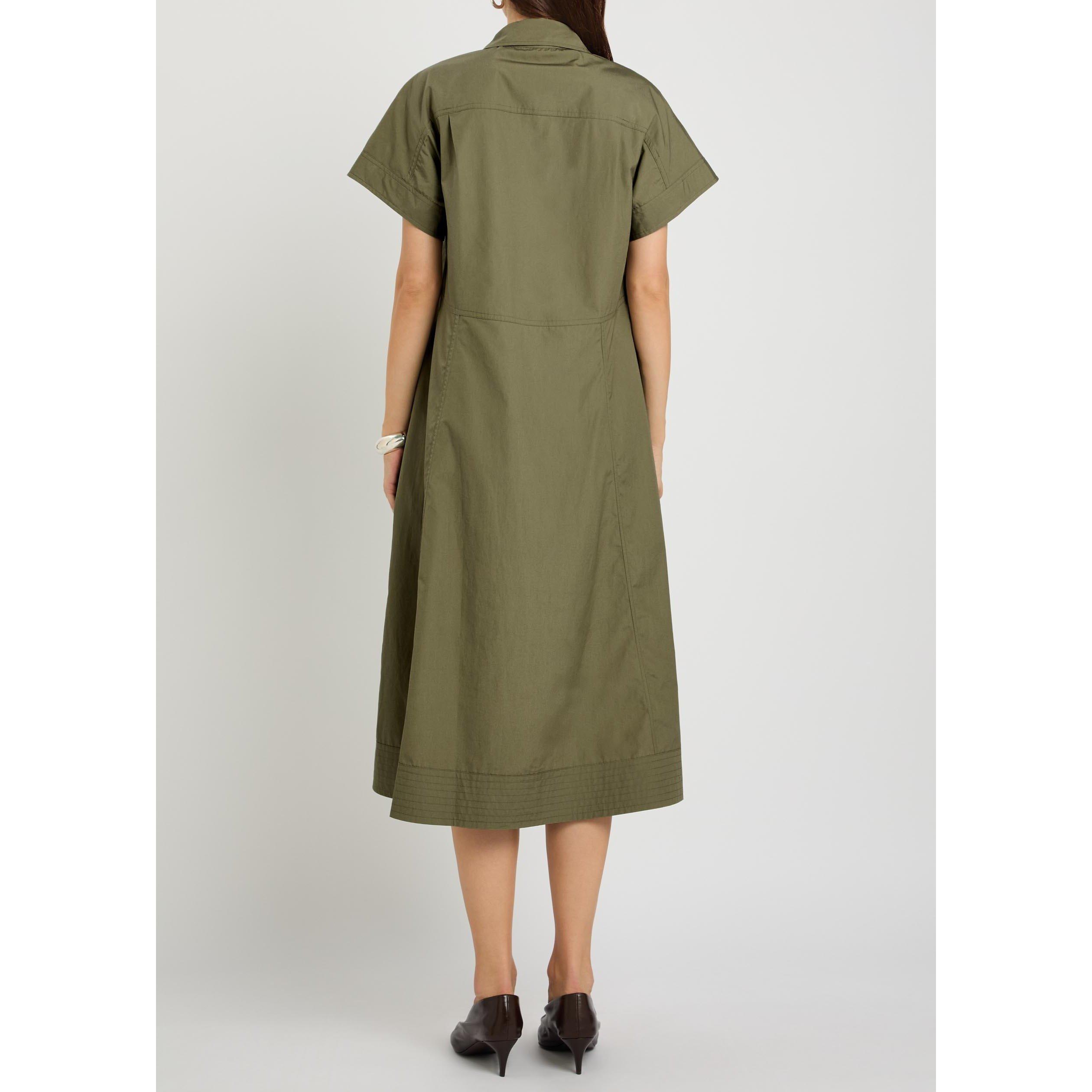 OLIVE - Philip Lim - SD TRAPEZE MIDI POPLIN SHIRT D - 3