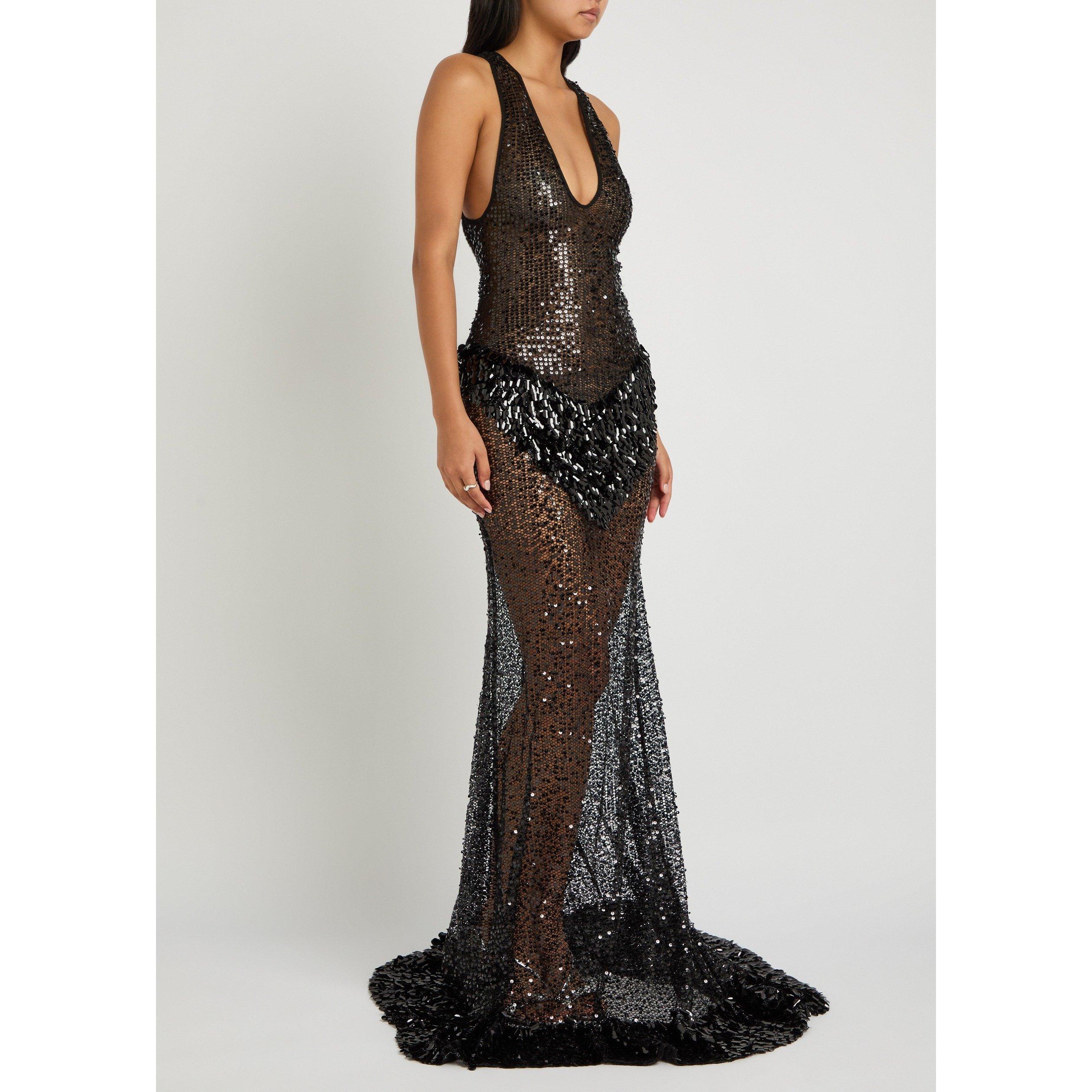 BLACK - Farda - TRANSAPRENT SEQUIN MAXI - 2