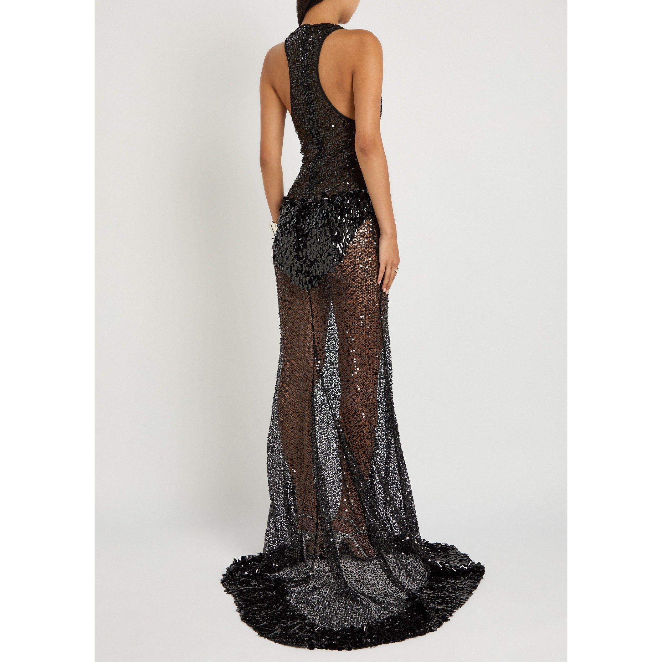 BLACK - Farda - TRANSAPRENT SEQUIN MAXI - 3