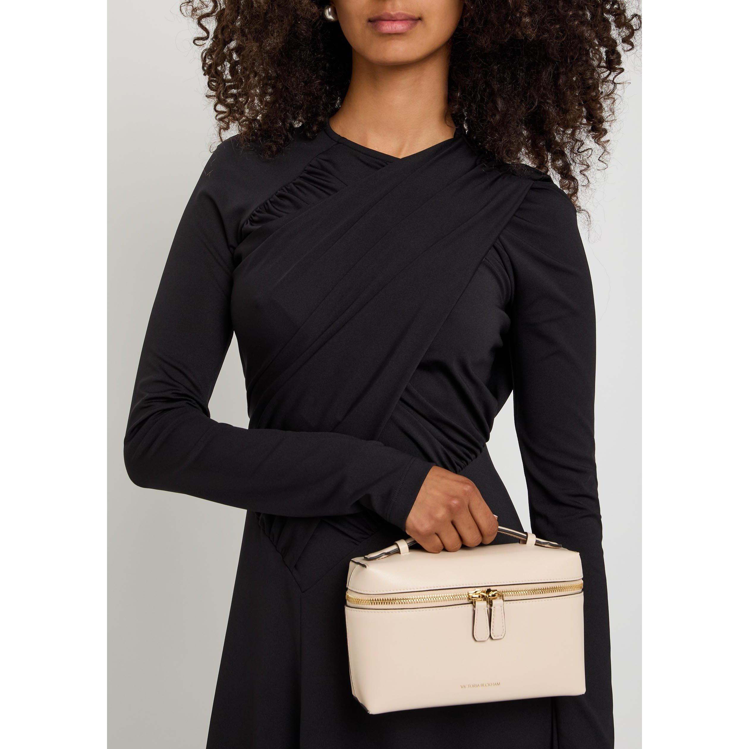 BLACK - Victoria Beckham - LONG SLEEVE WRAP DRESS - 4