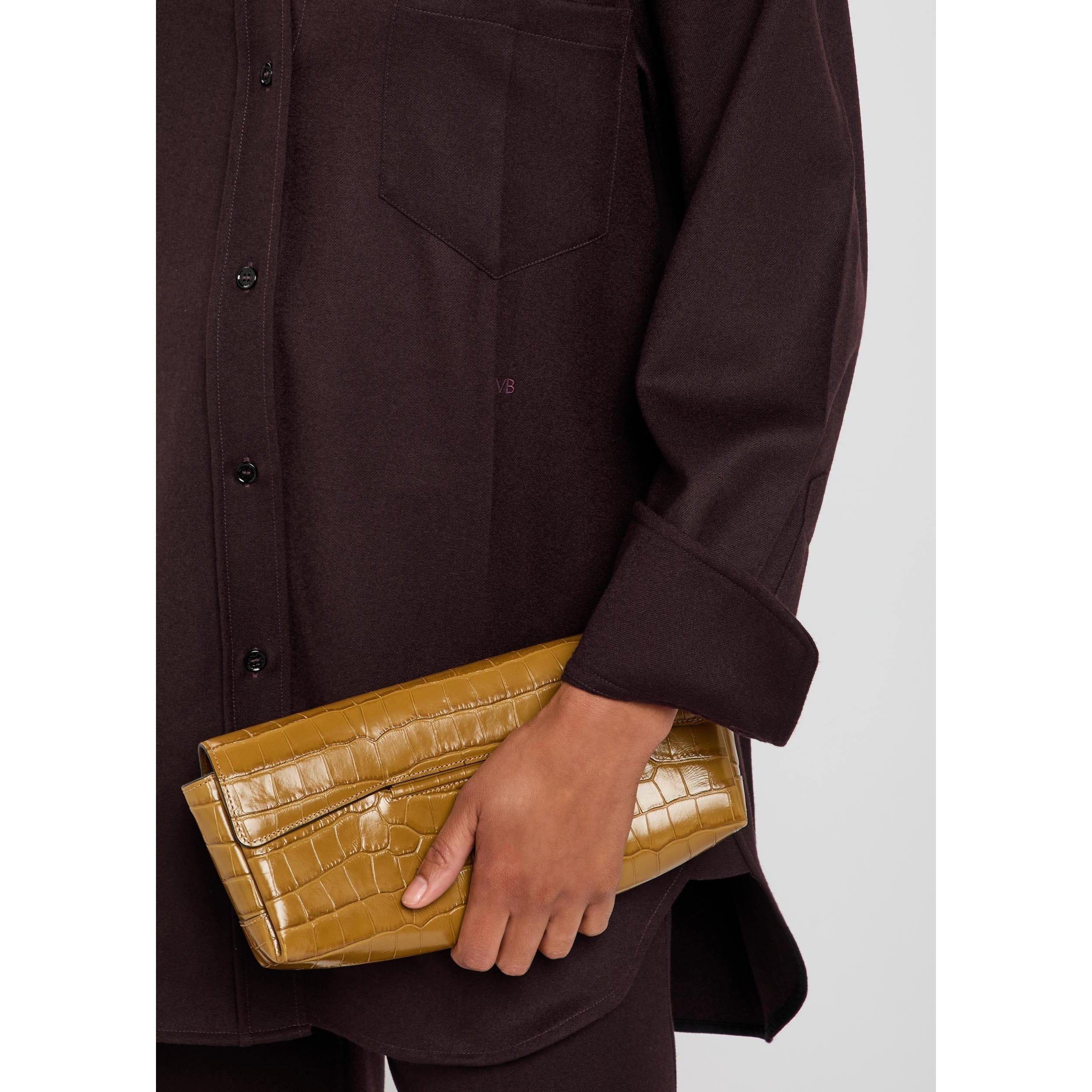 BORDEAUX - Victoria Beckham - Women's Remi Wool Oversized Plain Long-Sleeve Shirt - 4
