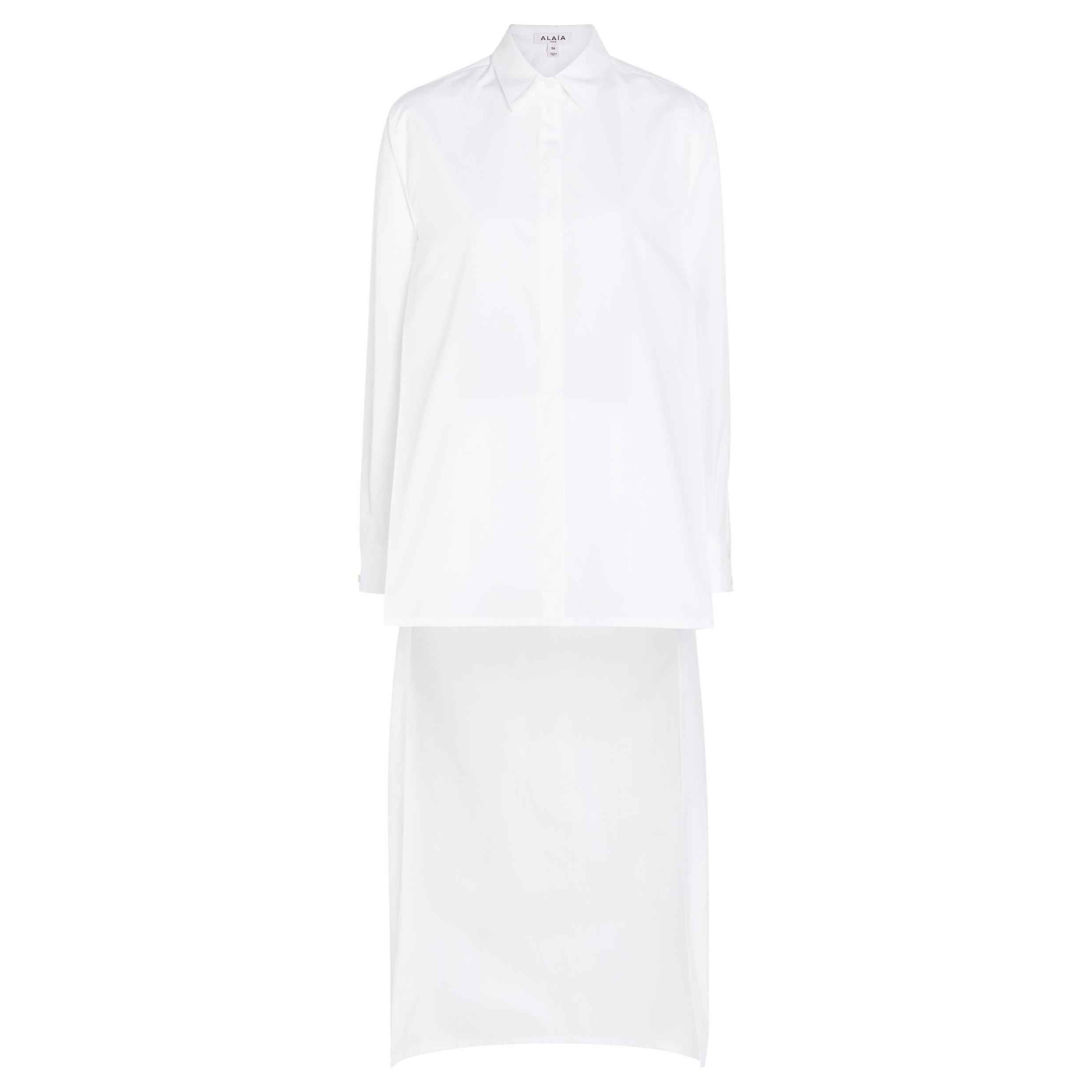 WHITE - Alaia - ASYM SHIRT COTTON POPLIN - 1