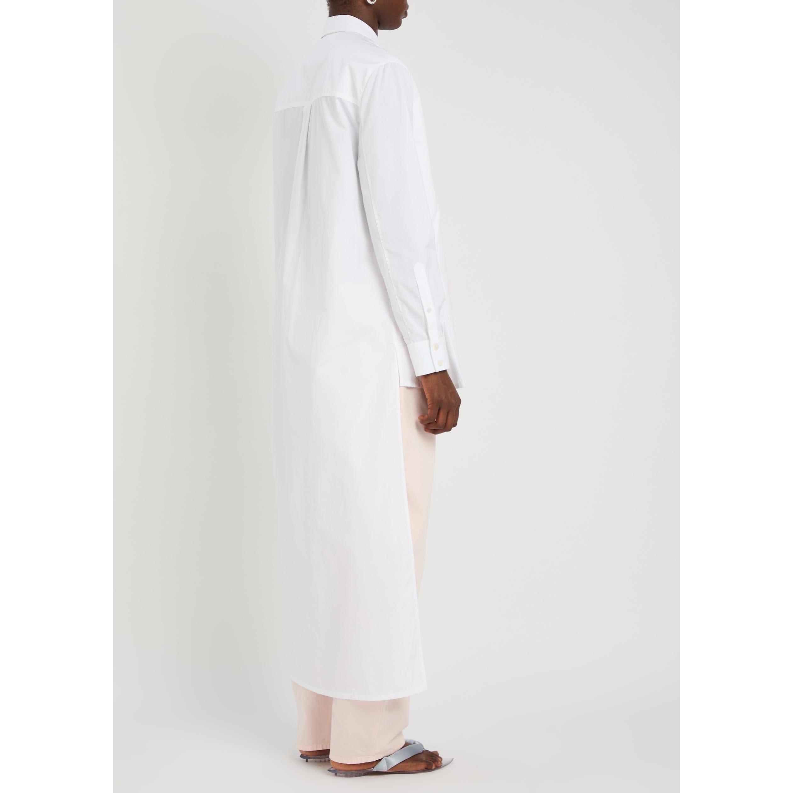 WHITE - Alaia - ASYM SHIRT COTTON POPLIN - 3