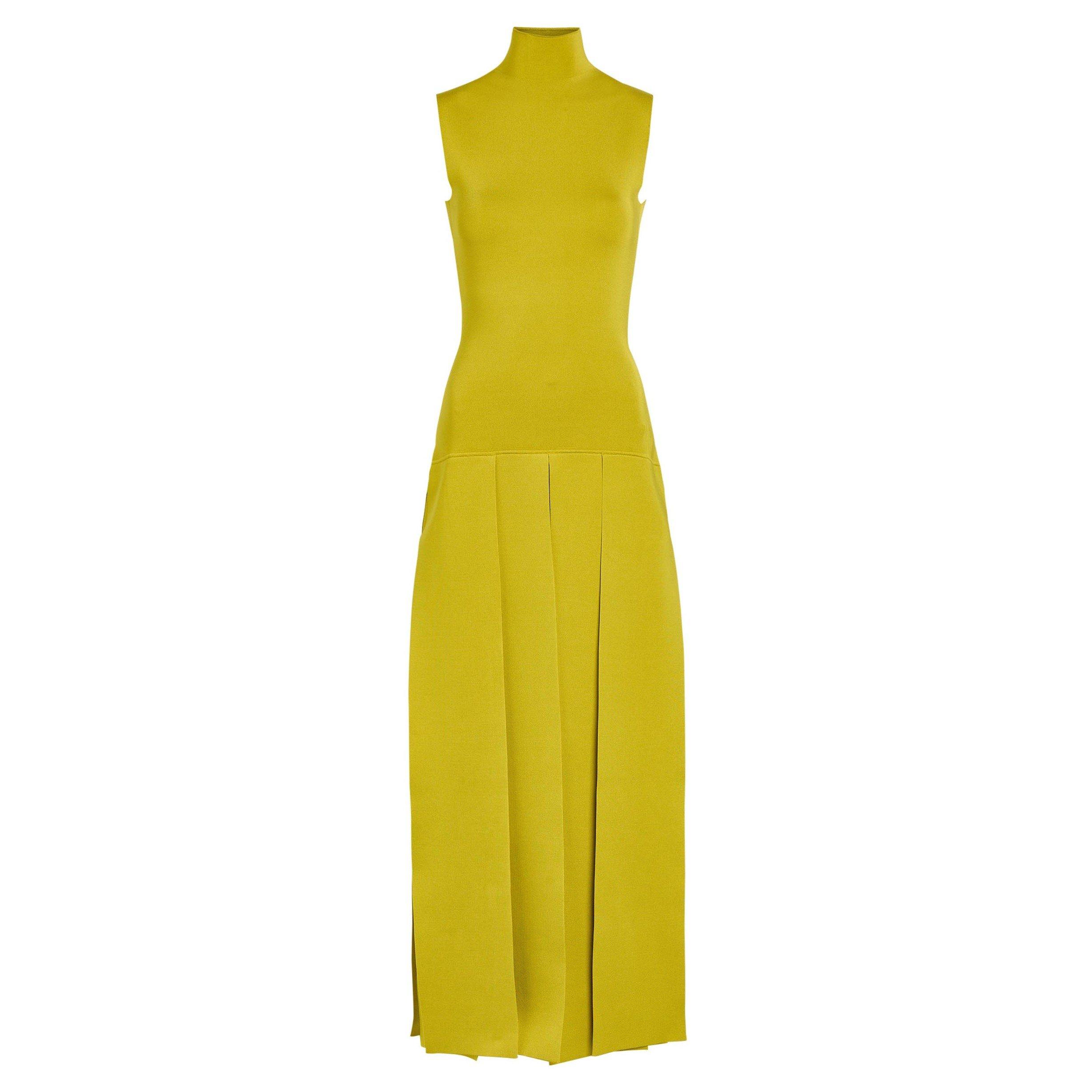 LIME - Alaia - MAXI DRESS TEXTURED PLEAT