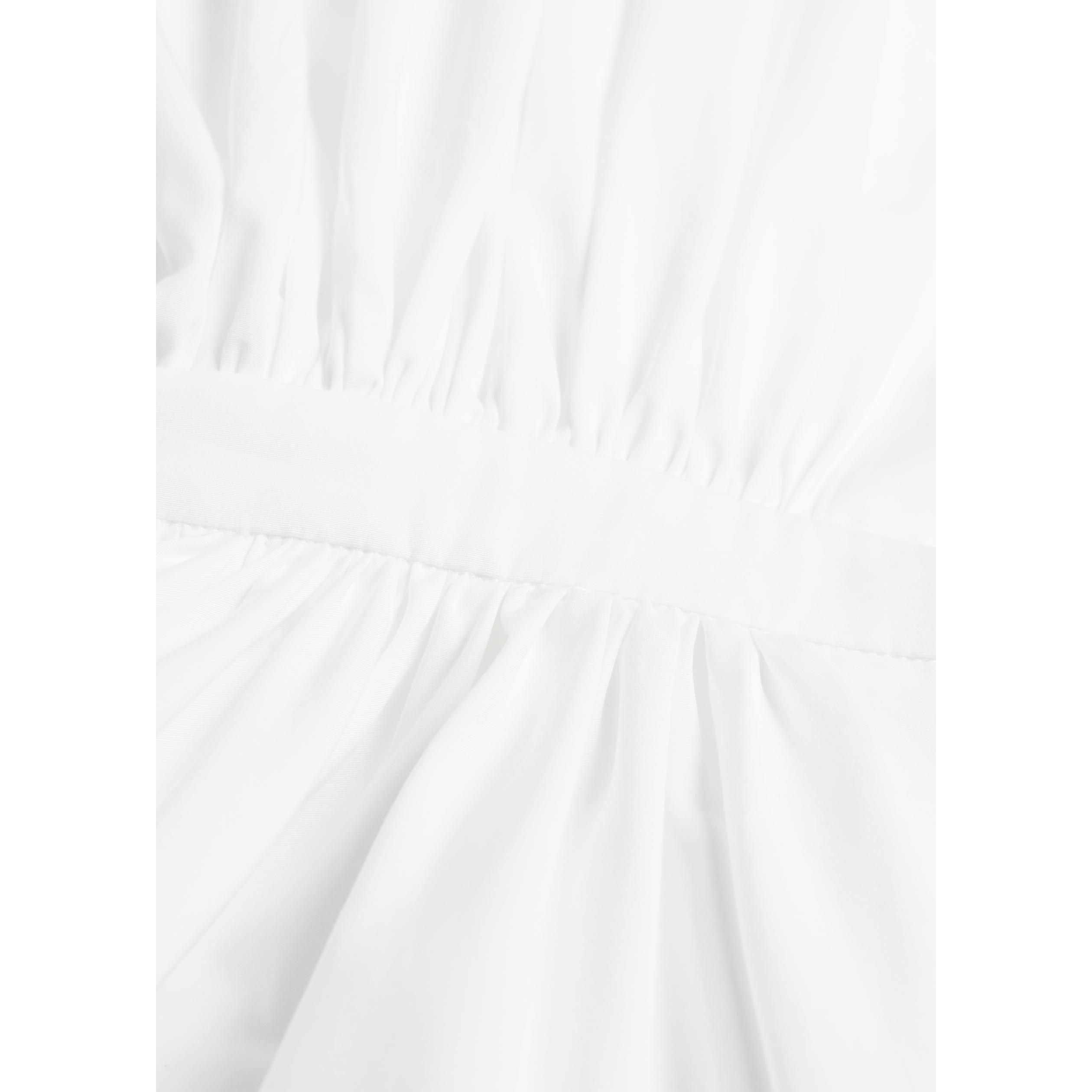 WHITE - GIVENCHY - HIGH COLLAR RUCHED SHIRT DRESS - 4