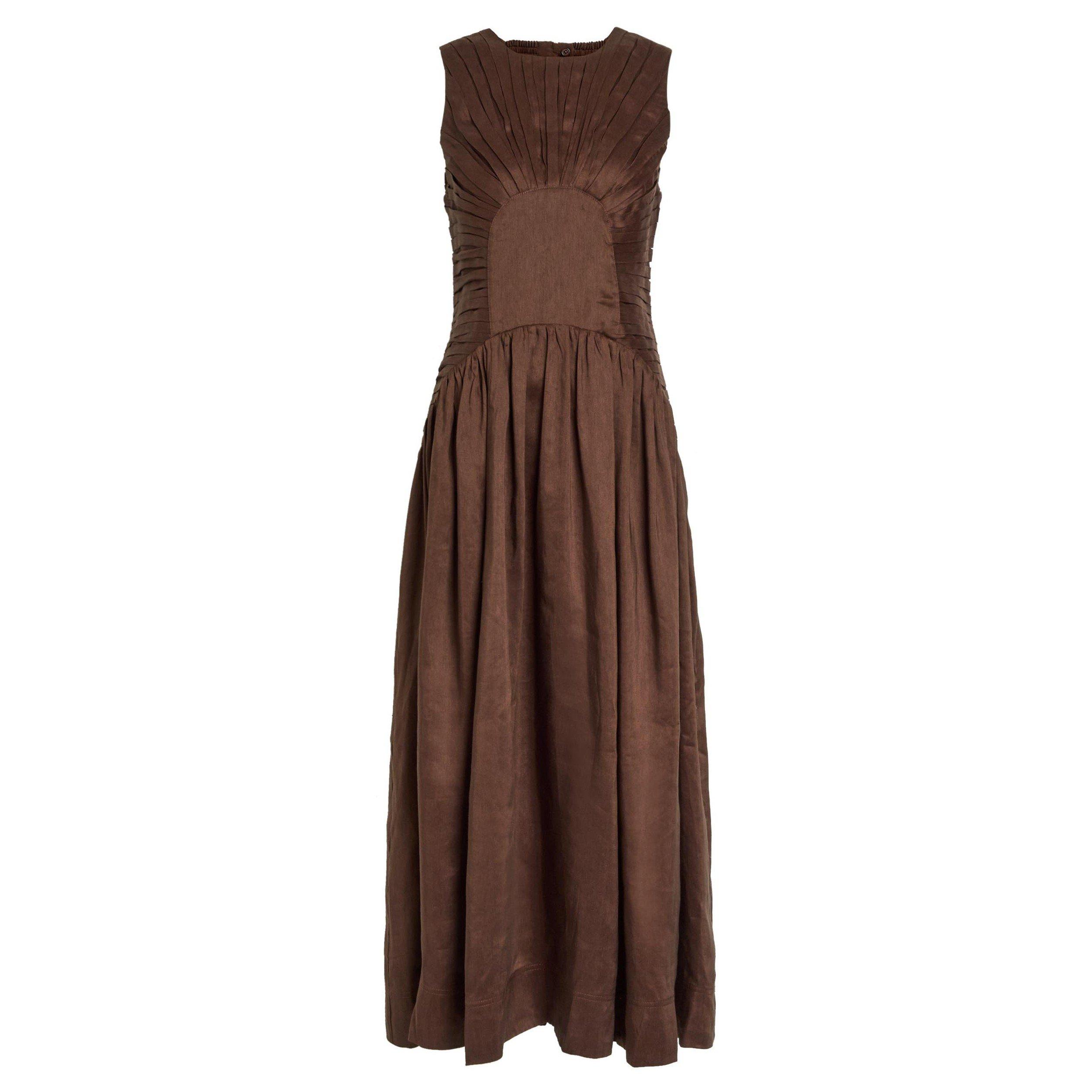 DARK BROWN - Aje - LD Medea Maxi Dress - 1