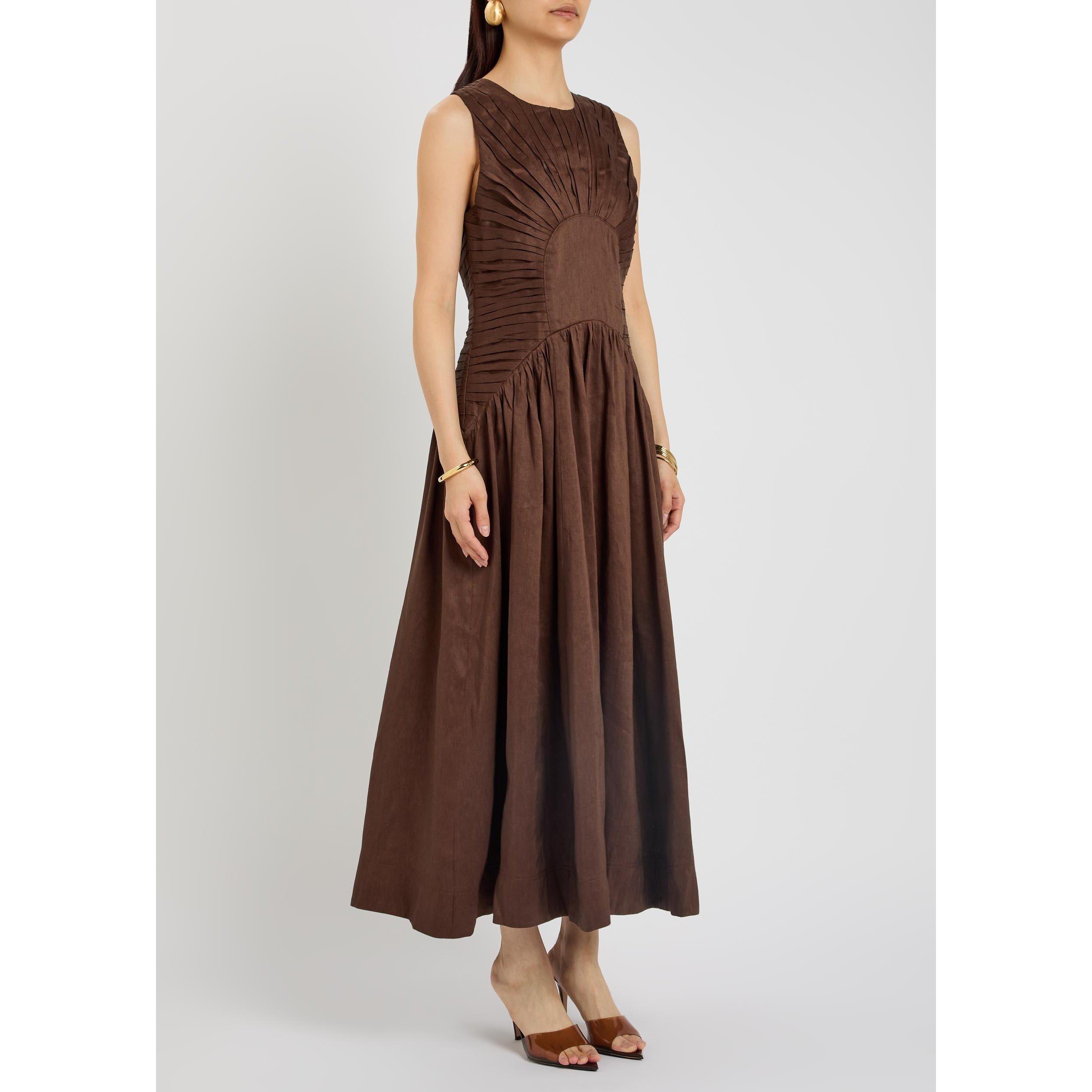 DARK BROWN - Aje - LD Medea Maxi Dress - 2