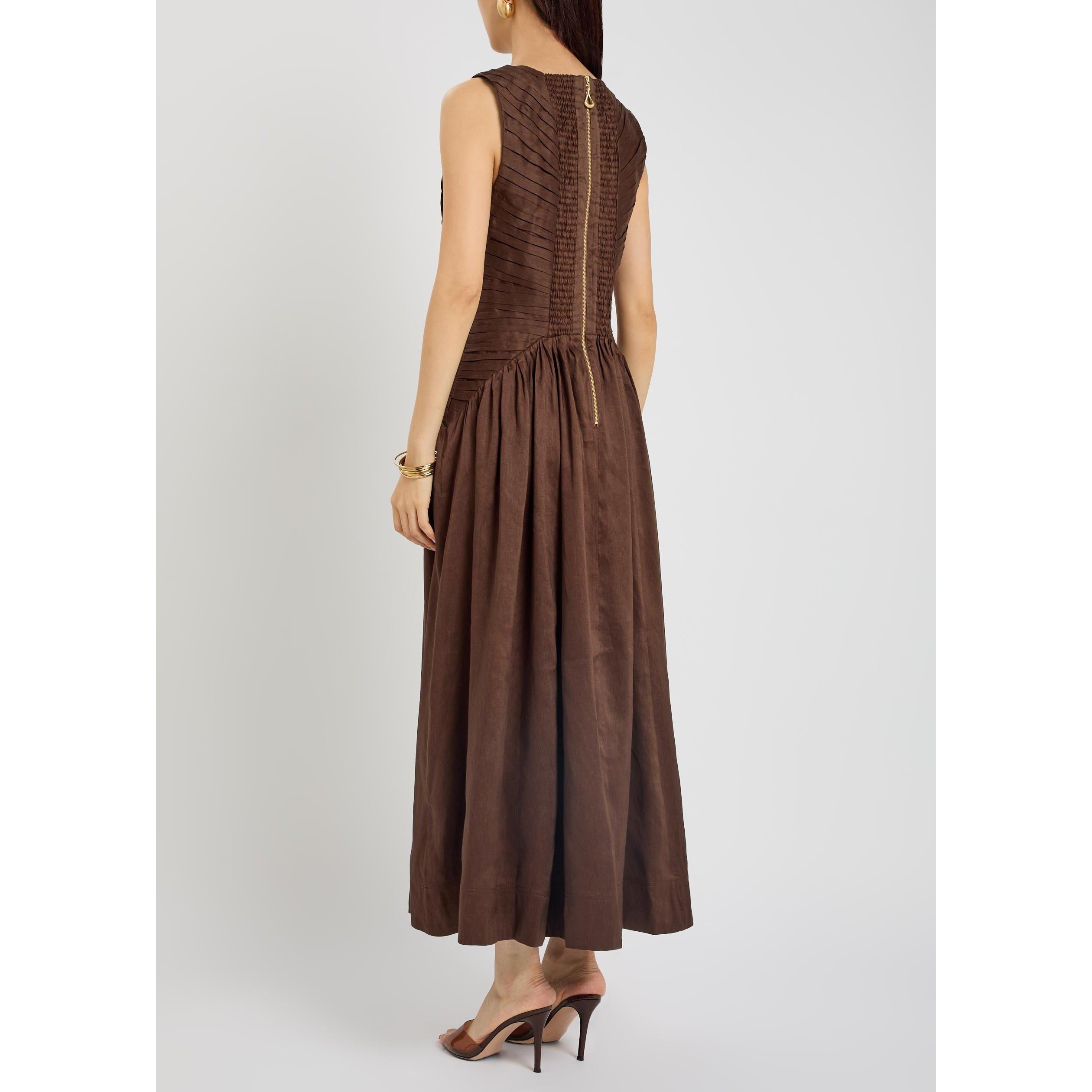 DARK BROWN - Aje - LD Medea Maxi Dress - 3