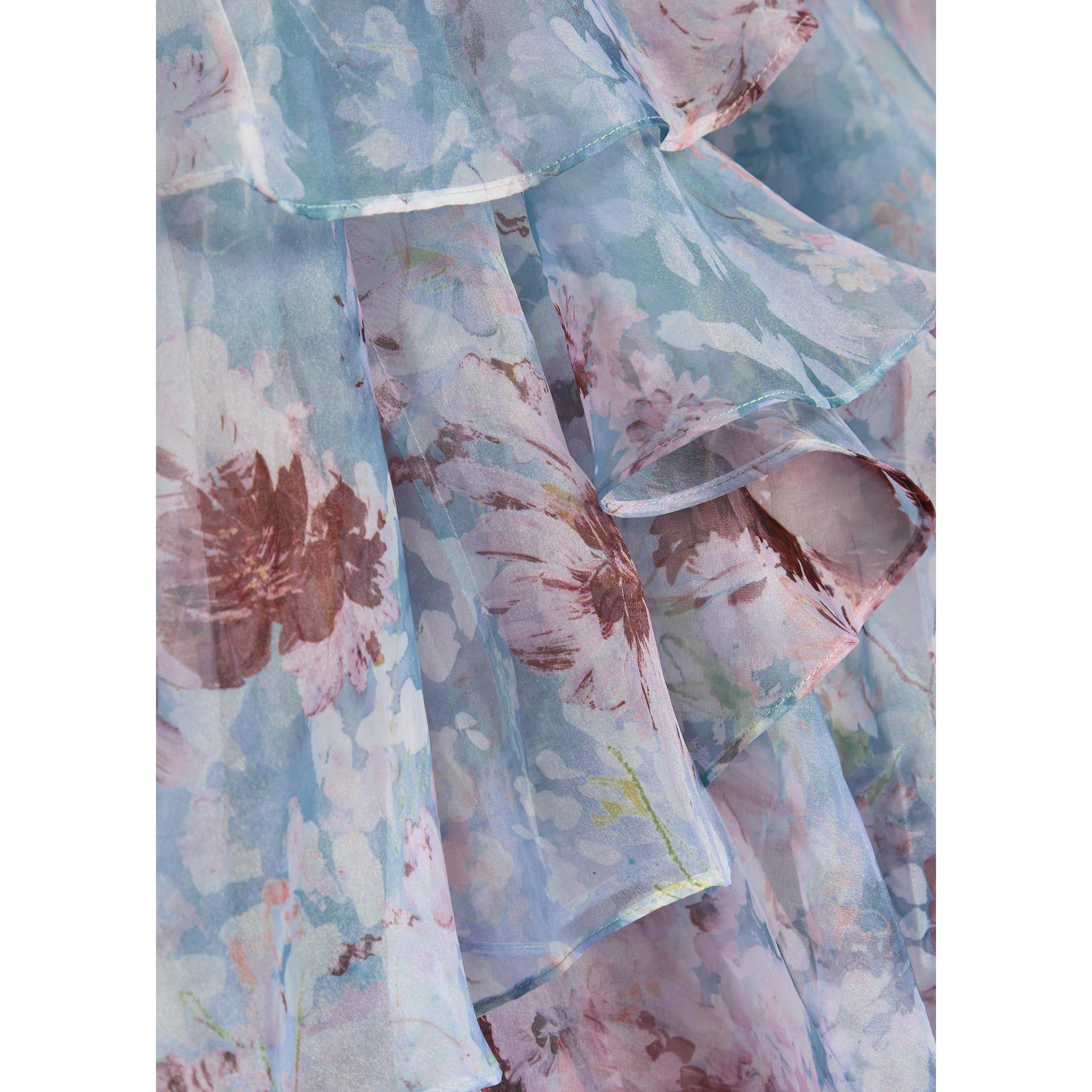 MULTICOLOURED - Aje - Women's Gabriella Floral Linen Strapless Maxi Dress - 4