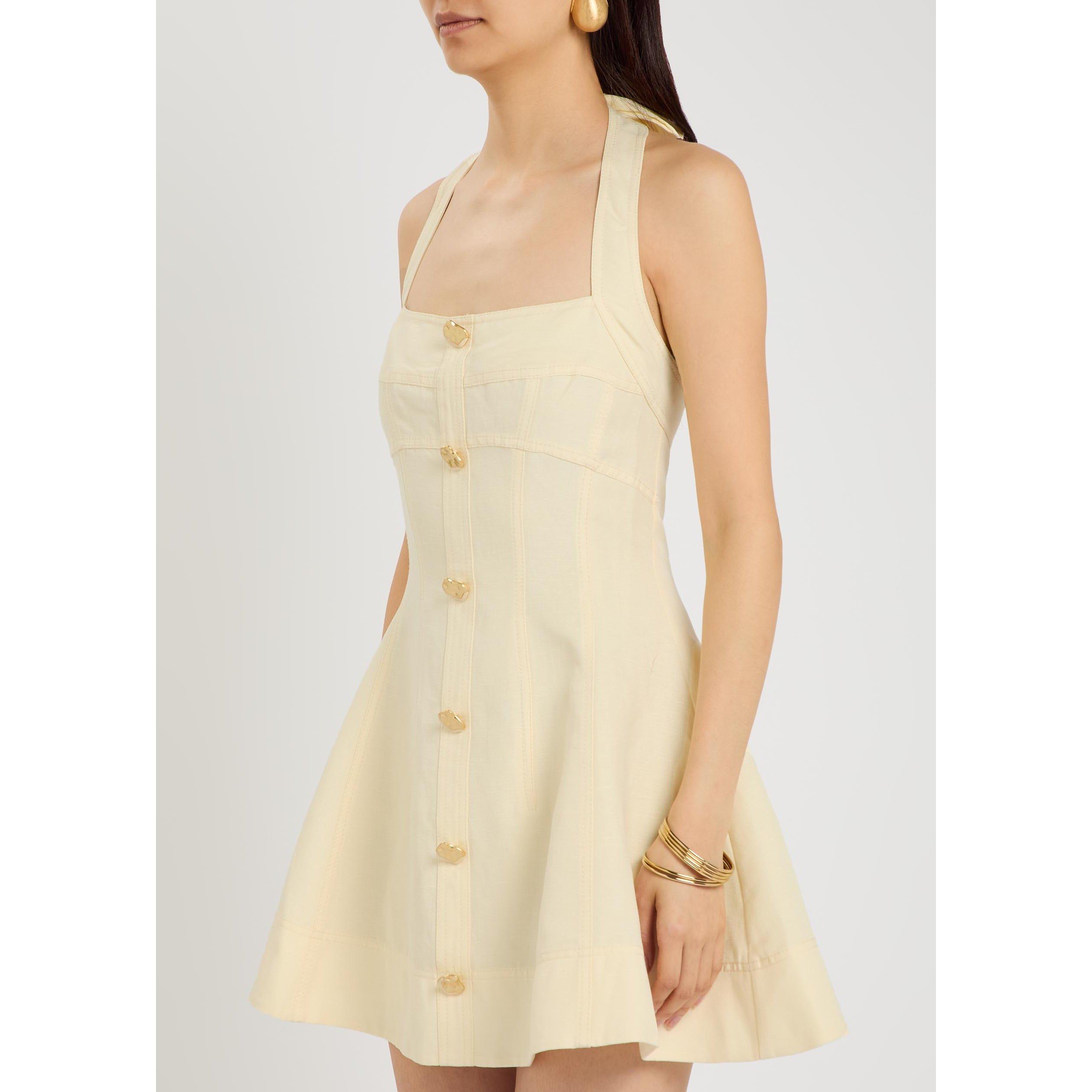 YELLOW - Aje - SD Monroe Halter Mini Dress - 2