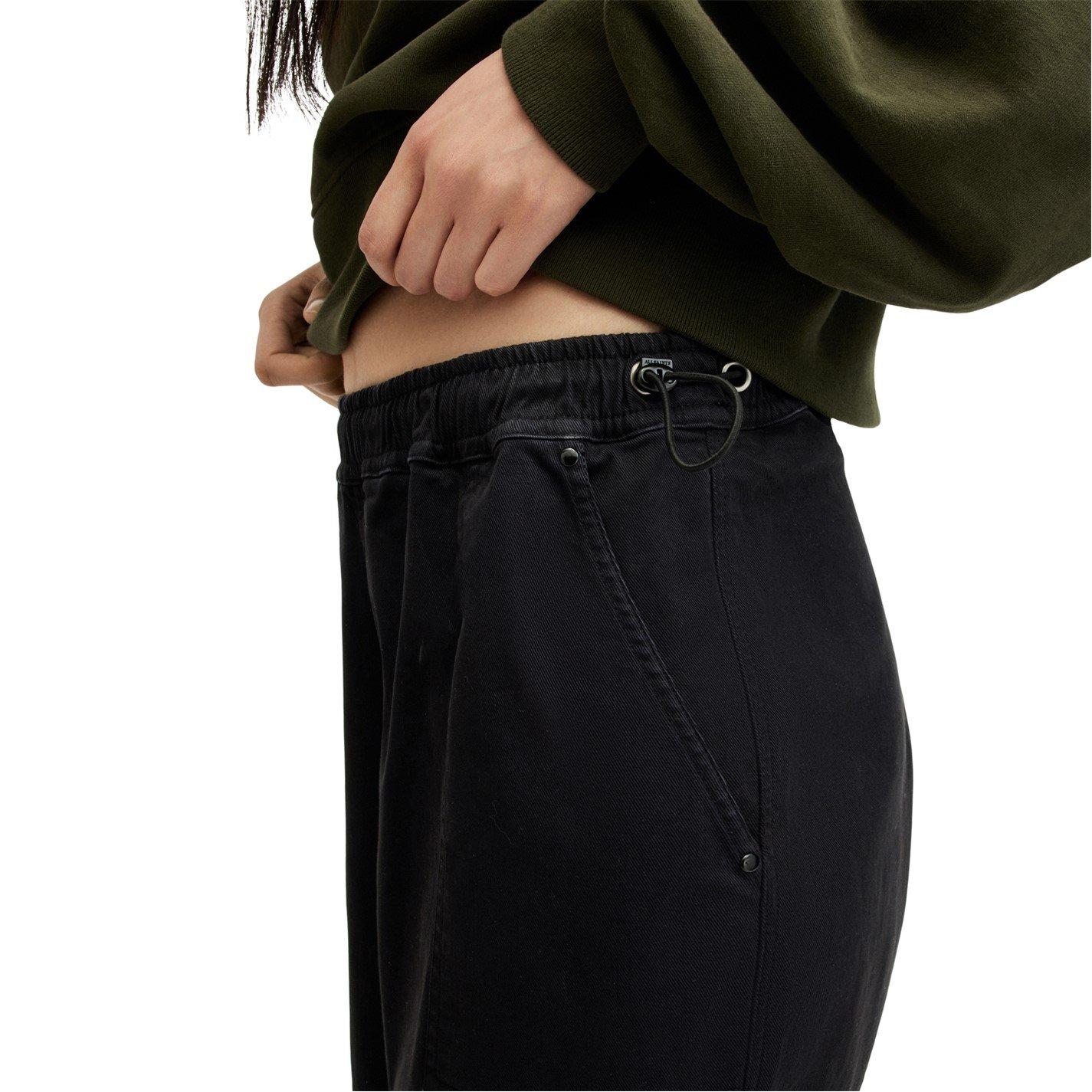 Washed Black - AllSaints - Women's Embellished Wide Leg Trousers - 5