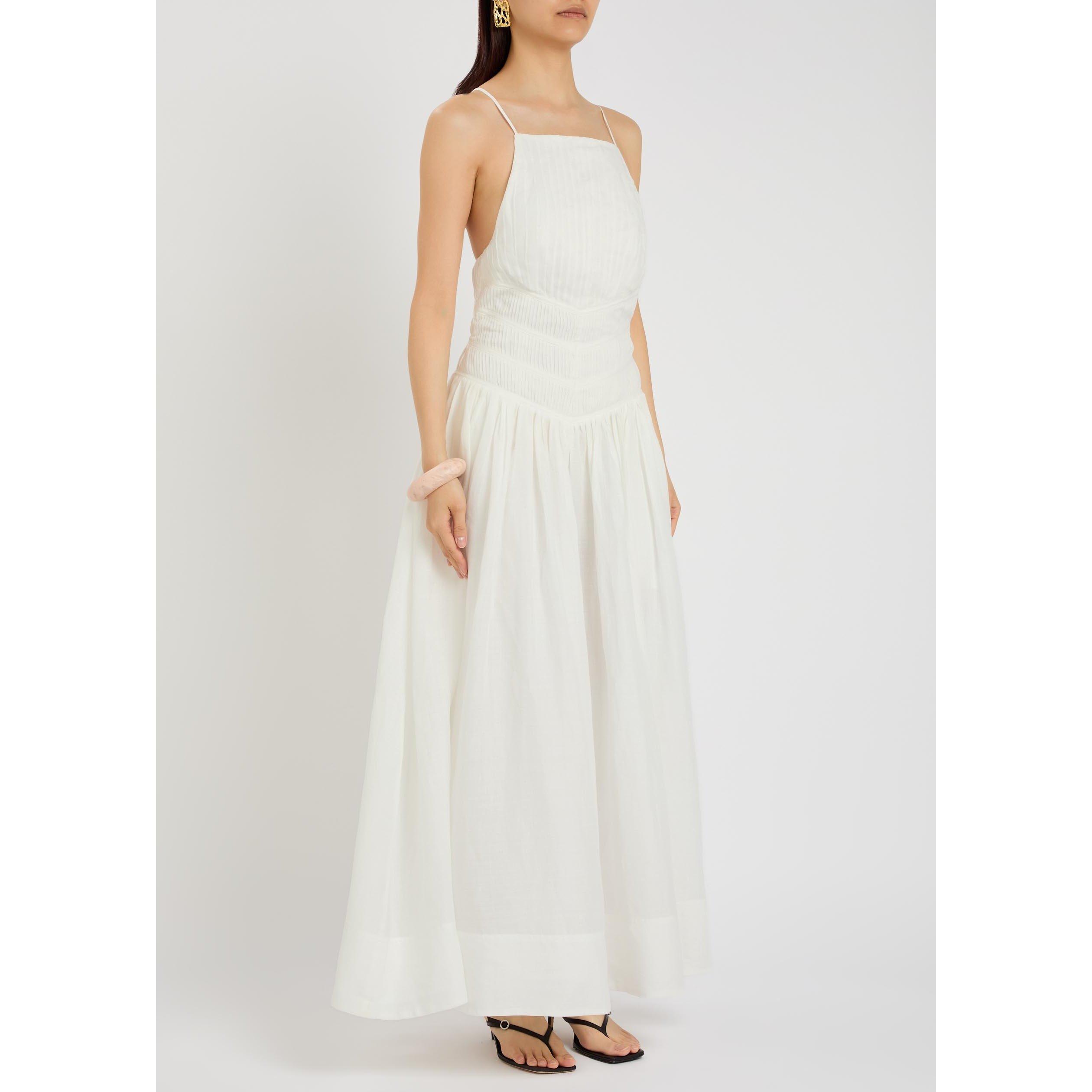 IVORY - Aje - Women's Helene Ramie Maxi Dress - 2