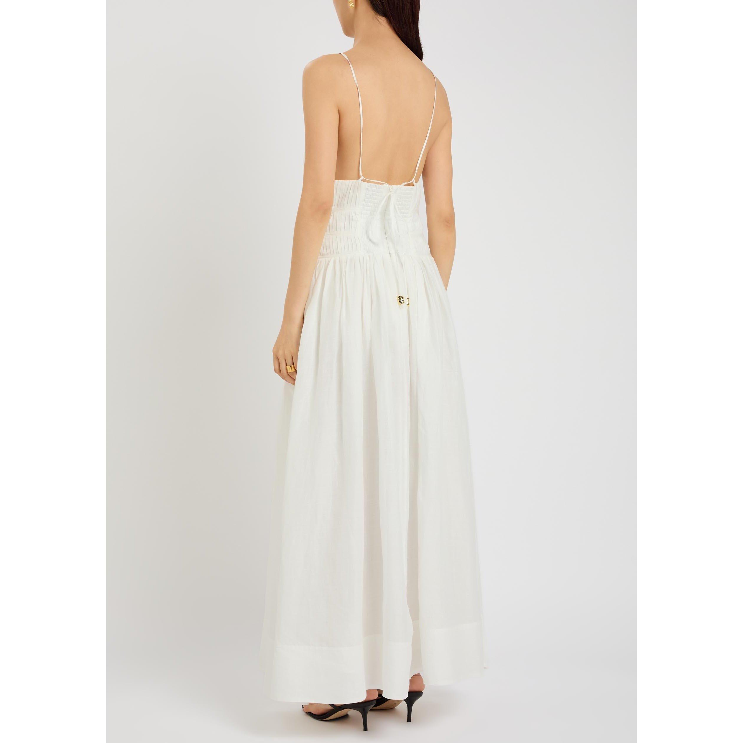 IVORY - Aje - Women's Helene Ramie Maxi Dress - 3