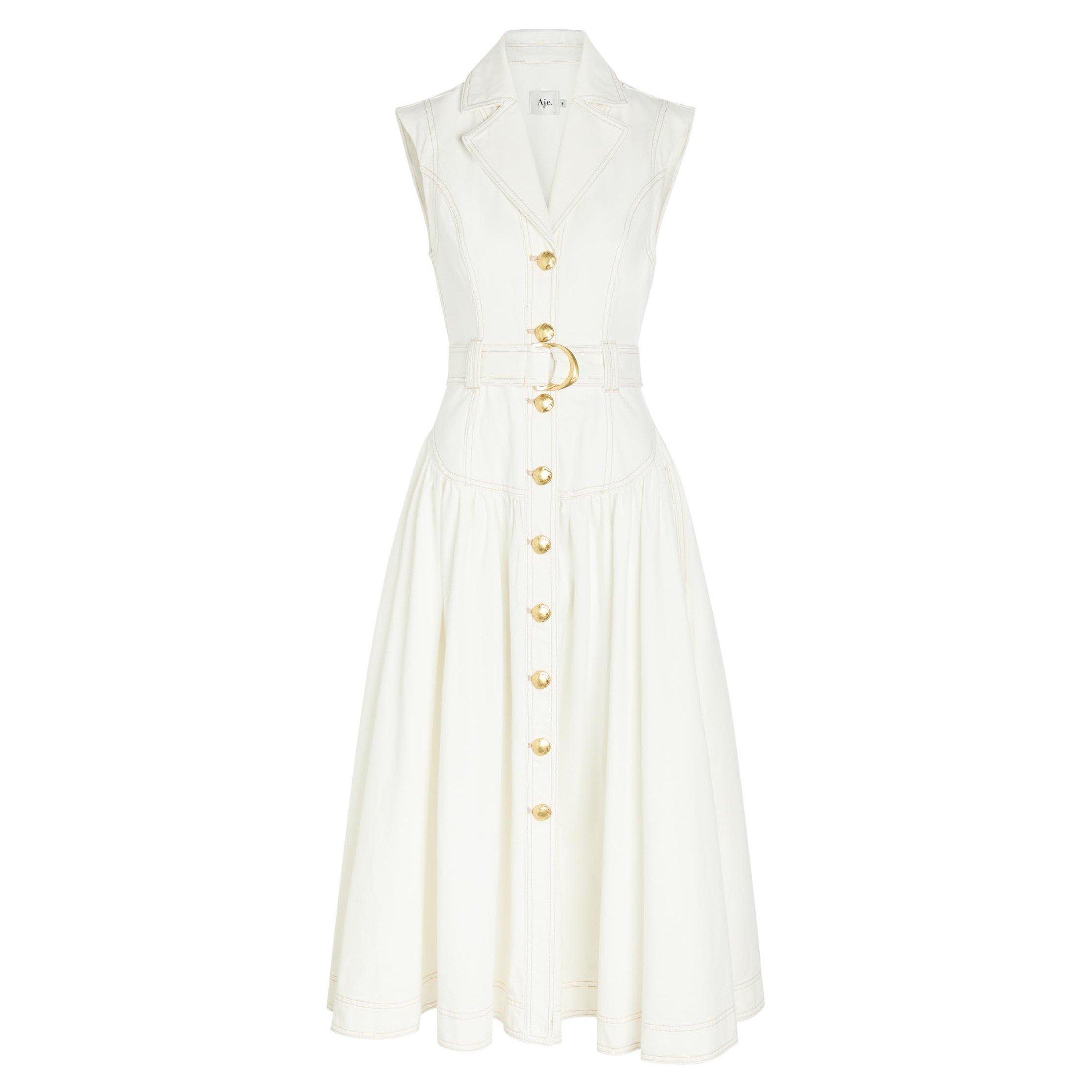 IVORY - Aje - LD Liliana Denim Midi Dress