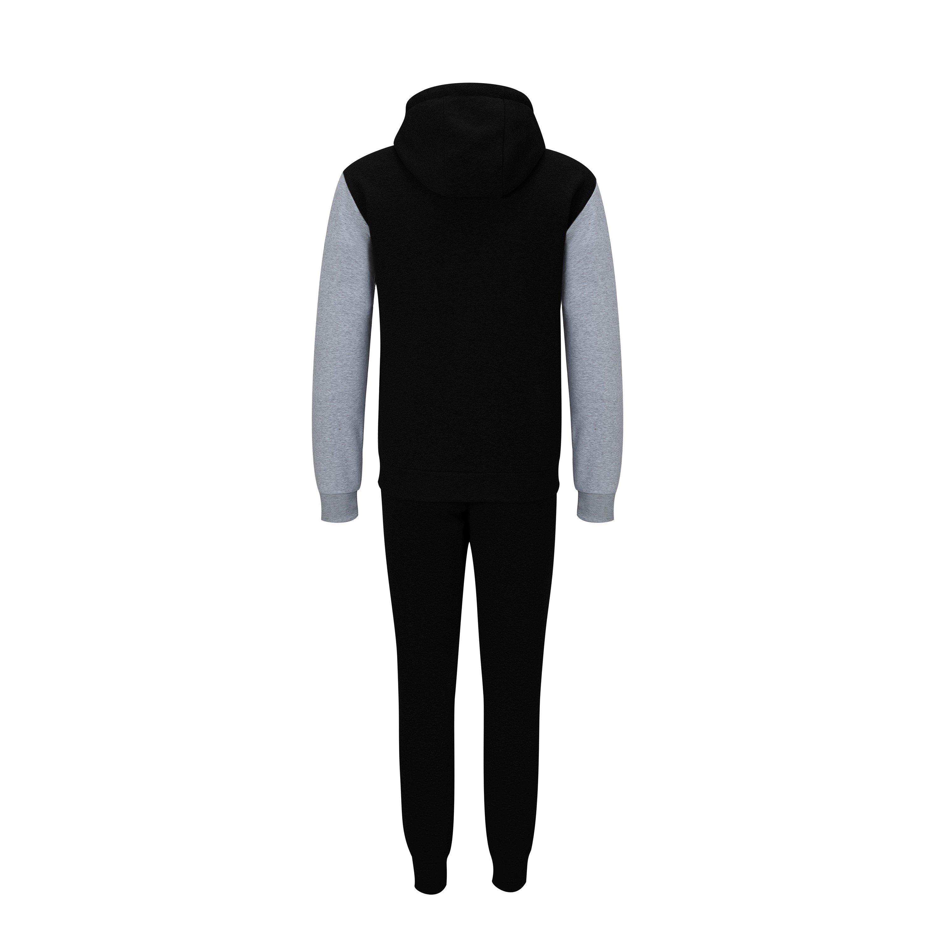 Black - Donnay - Fleece Zip Tracksuit Mens - 5