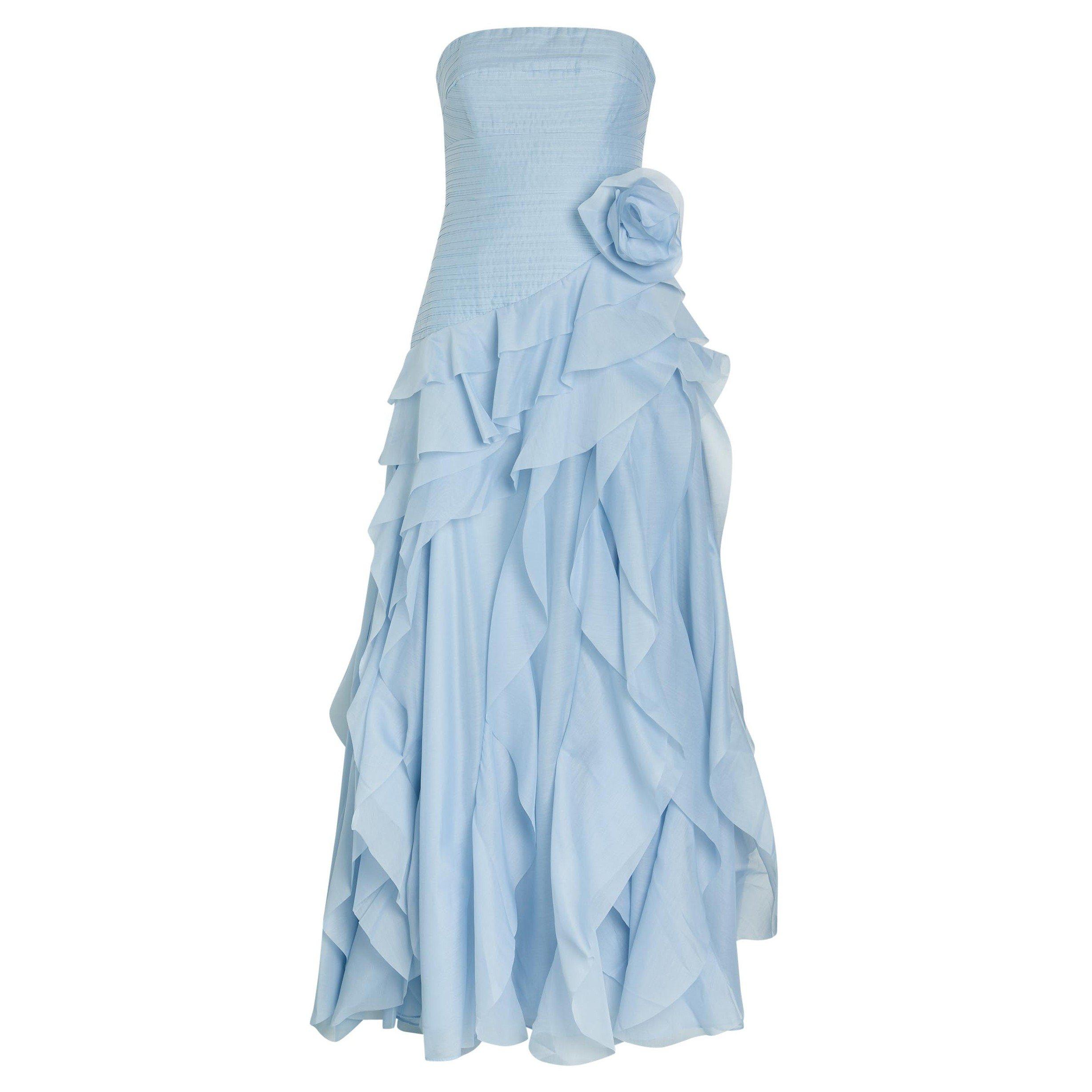LIGHT BLUE - Aje - Women's Canyon Chiffon Ball Gown - 1