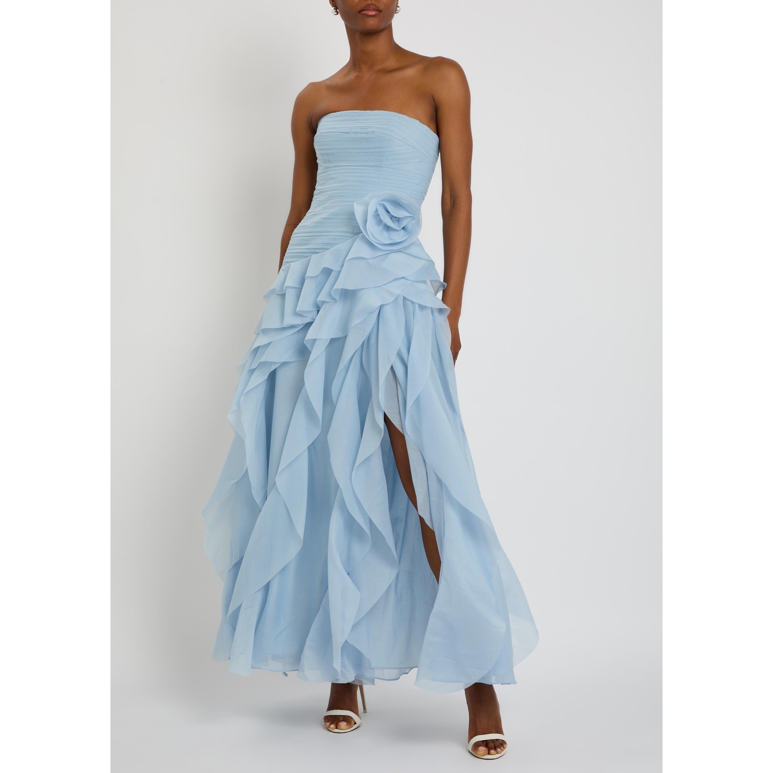 LIGHT BLUE - Aje - Women's Canyon Chiffon Ball Gown - 5