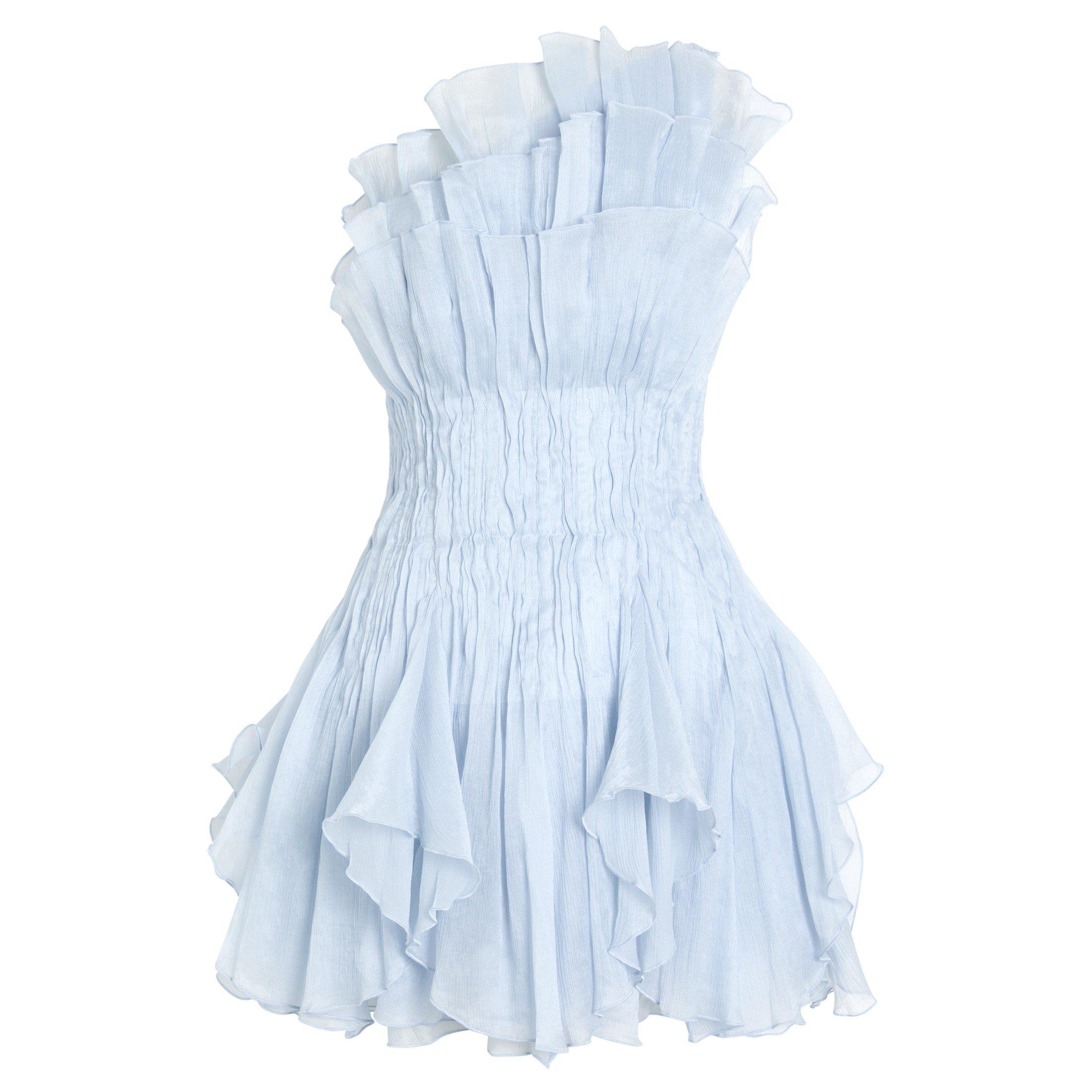 LIGHT BLUE - Aje - SD Nisha Mini Dress