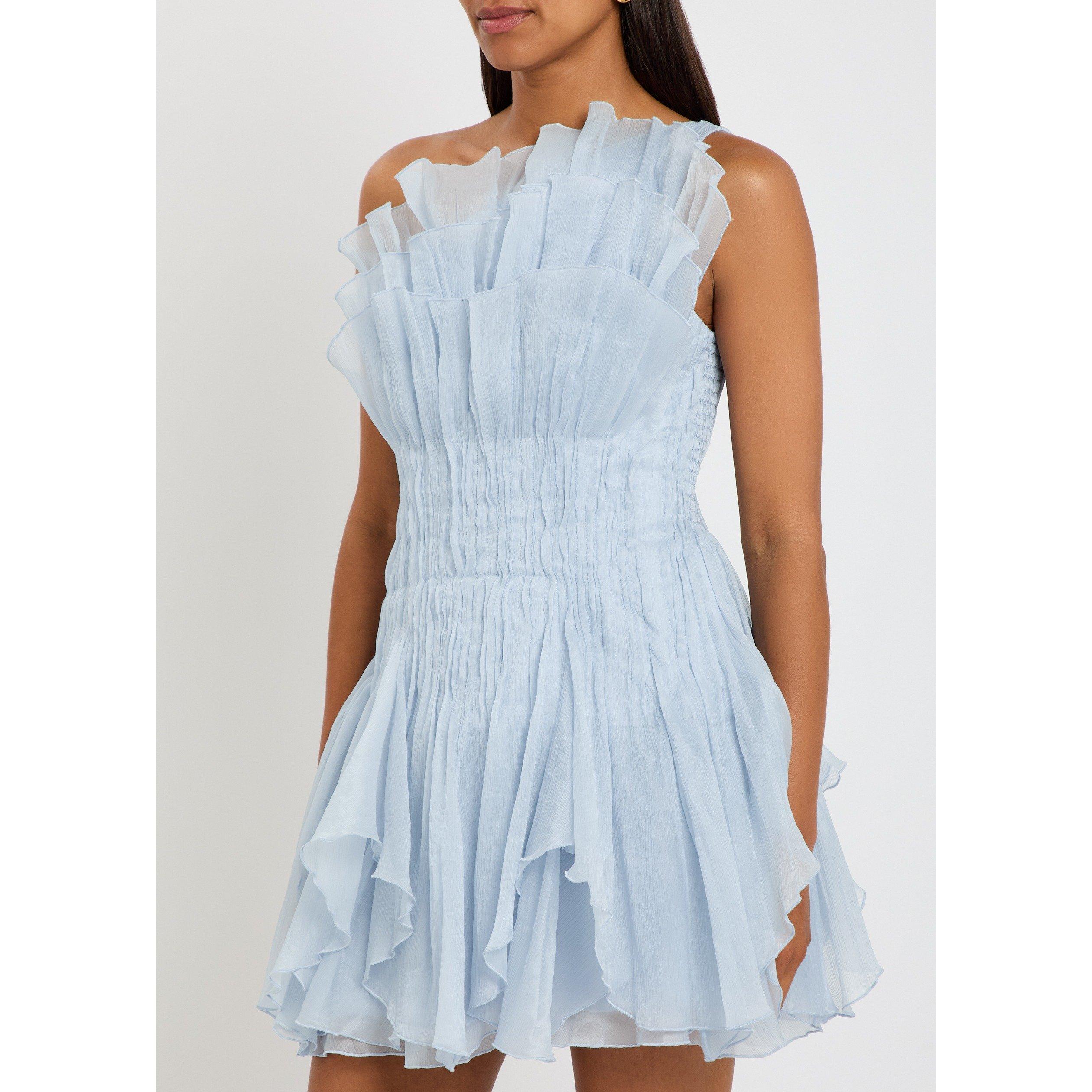 LIGHT BLUE - Aje - Women's Nisha One Shoulder Mini Dress - 2