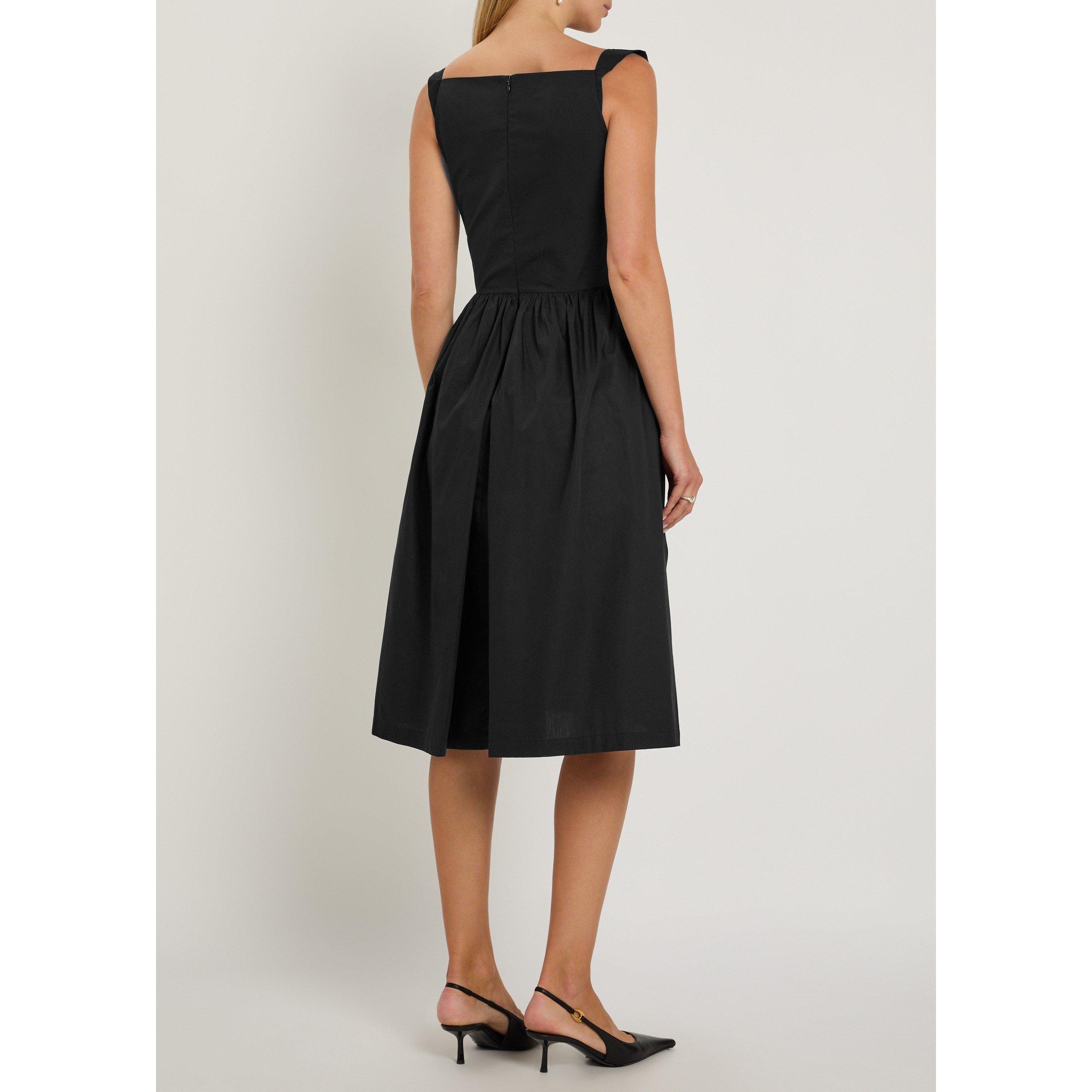 BLACK - Vivienne Westwood - Women's Sunday Cotton Cowl Neck Corset Dress - 3