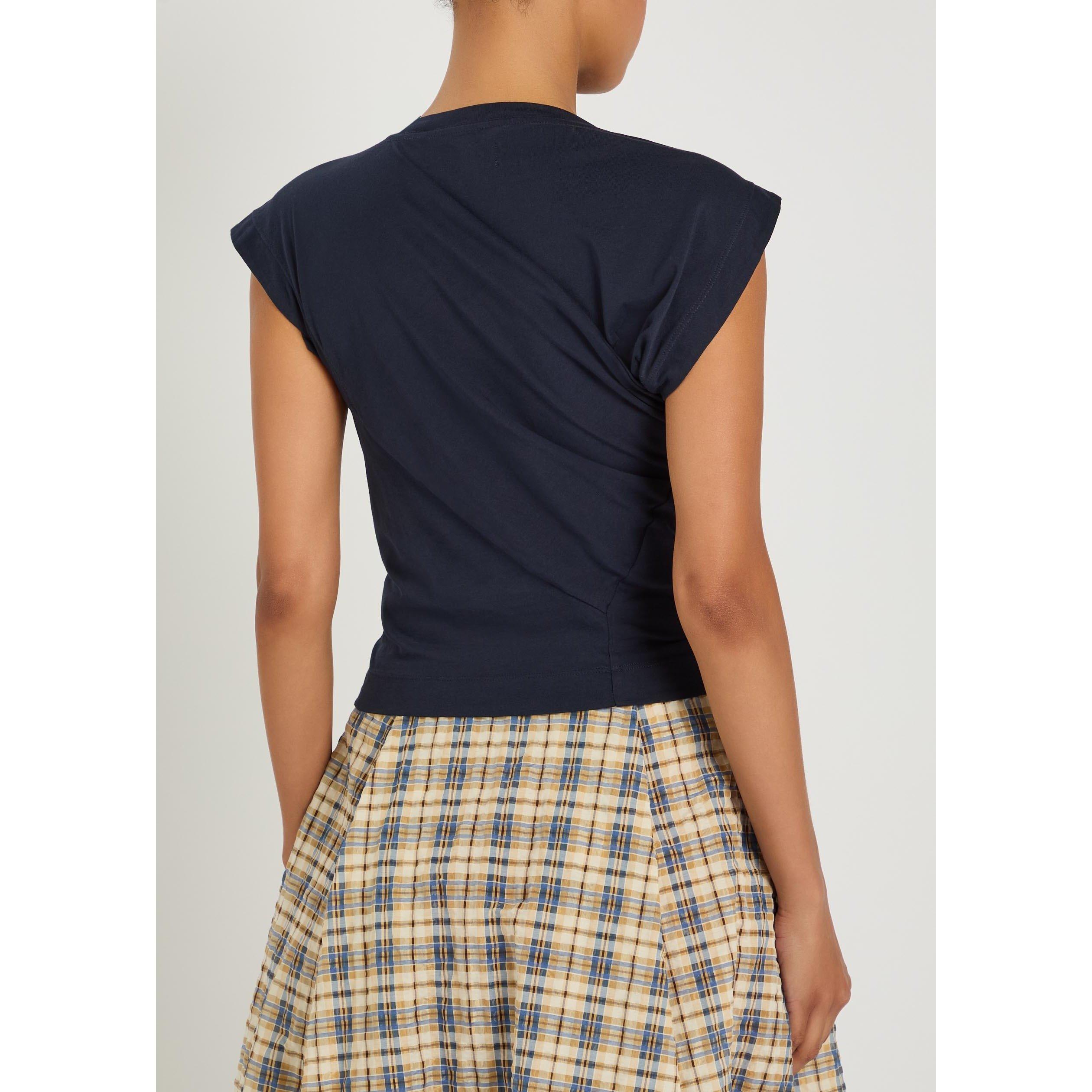 NAVY - Vivienne Westwood - Women's Hebo Cotton Crew-Neck Slim-Fit T-Shirt - 3