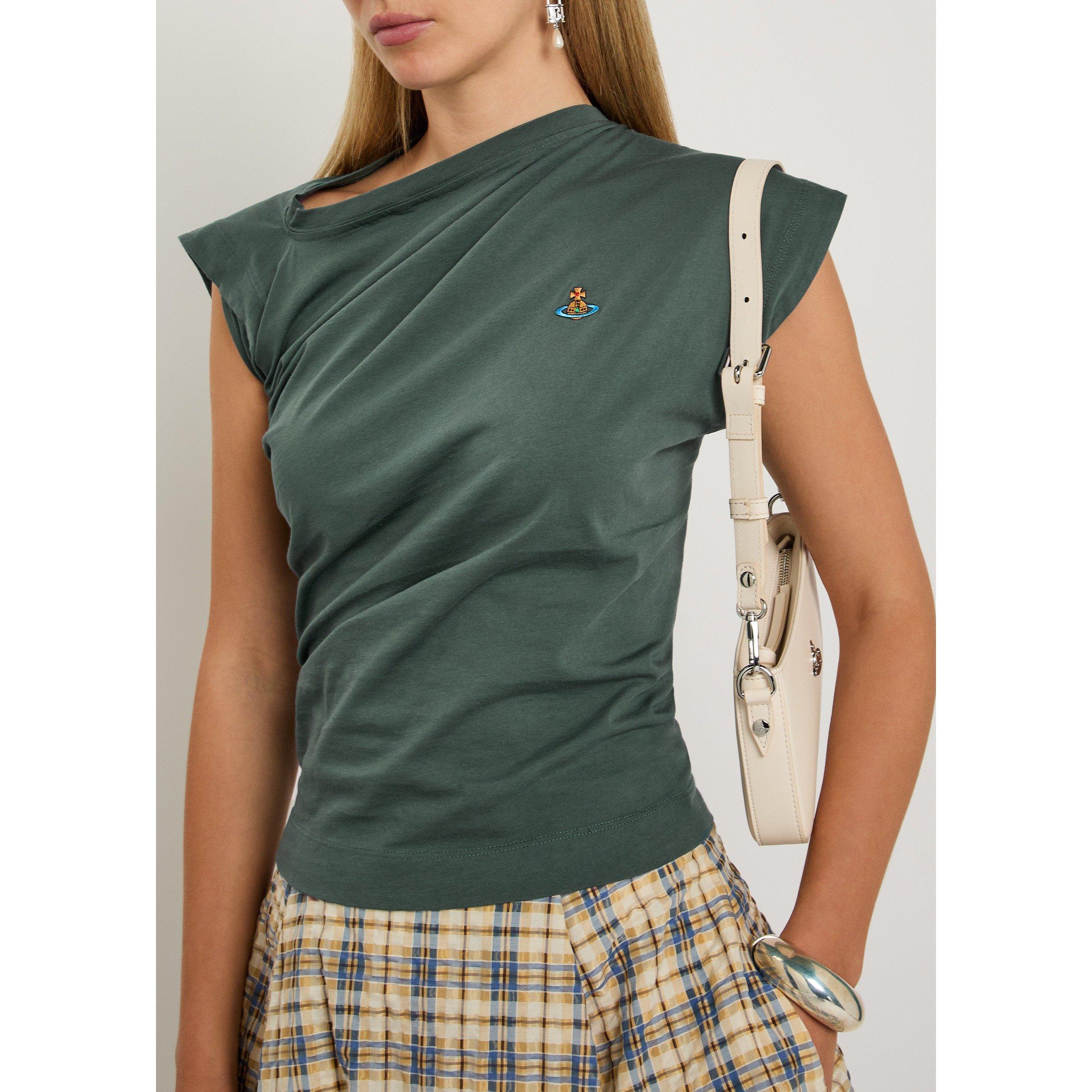 GREEN - Vivienne Westwood - Women's Hebo Cotton Crew-Neck Short-Sleeve Slim-Fit T-Shirt - 4