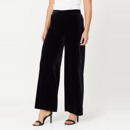 Be You Ladies Wide Leg Velvet Trousers