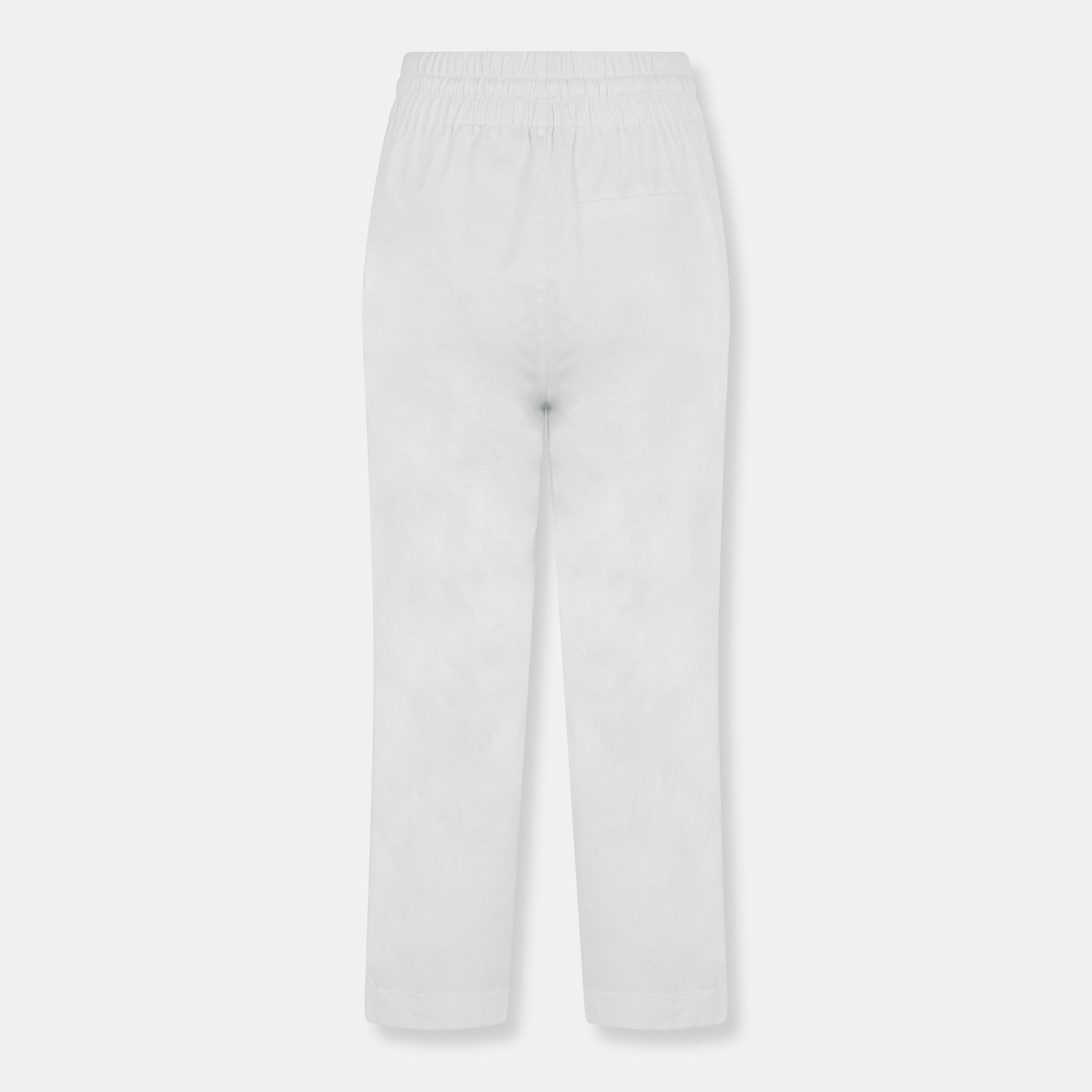 10-Linen White - French Connection - Women's Bodie Wide Leg Trousers - 2