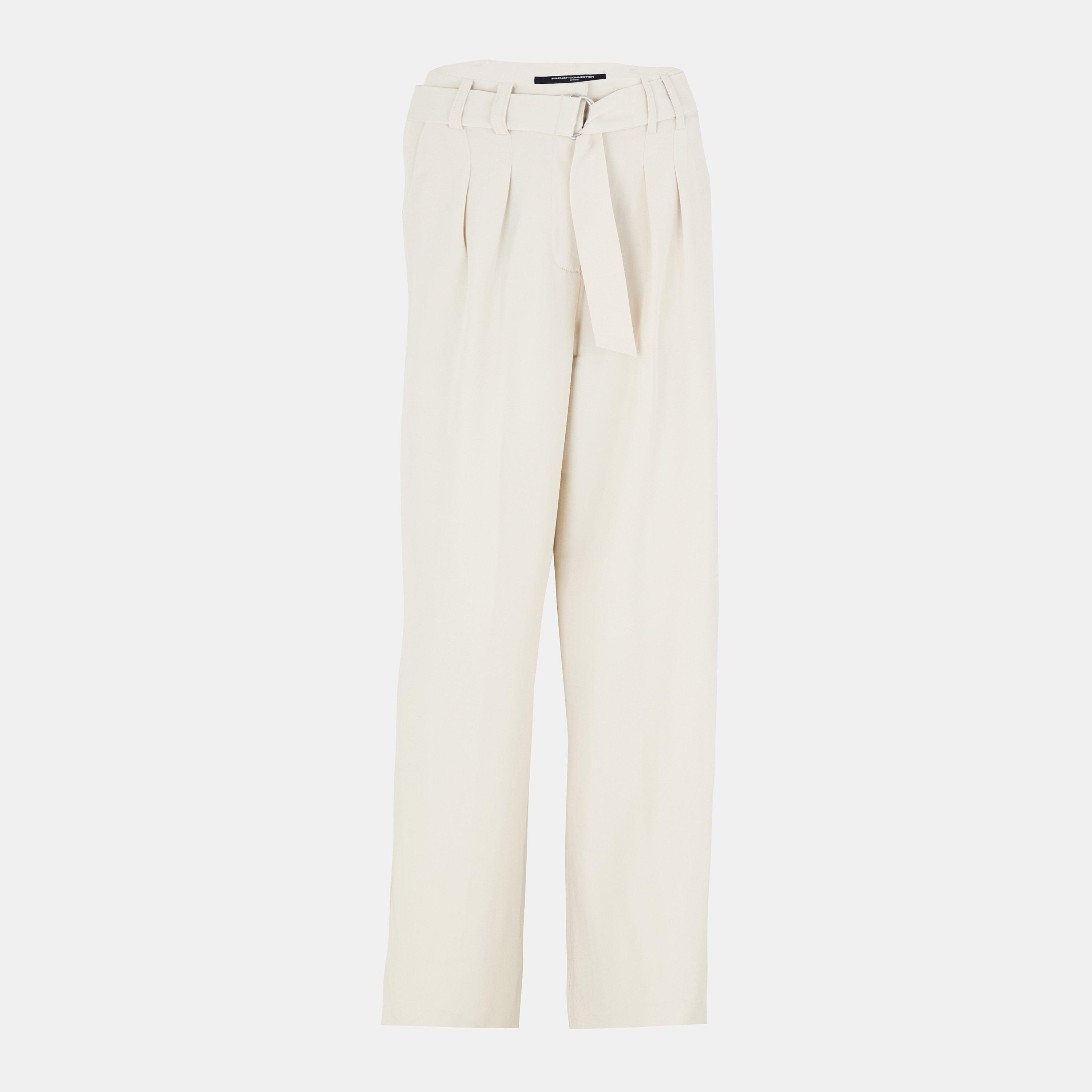 23-Oyster Gray - French Connection - Women's Everly Wide Leg Trousers - 1