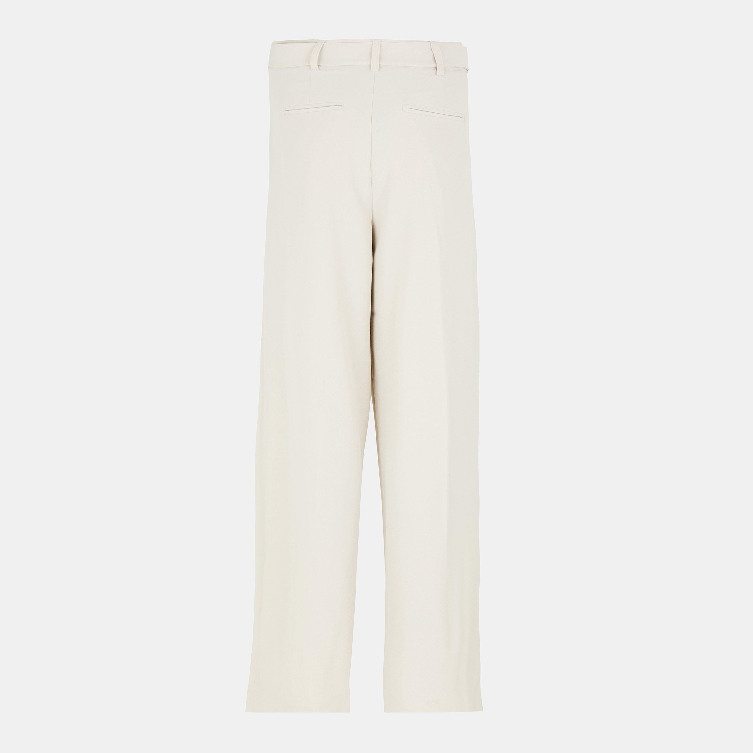 23-Oyster Gray - French Connection - Women's Everly Wide Leg Trousers - 2