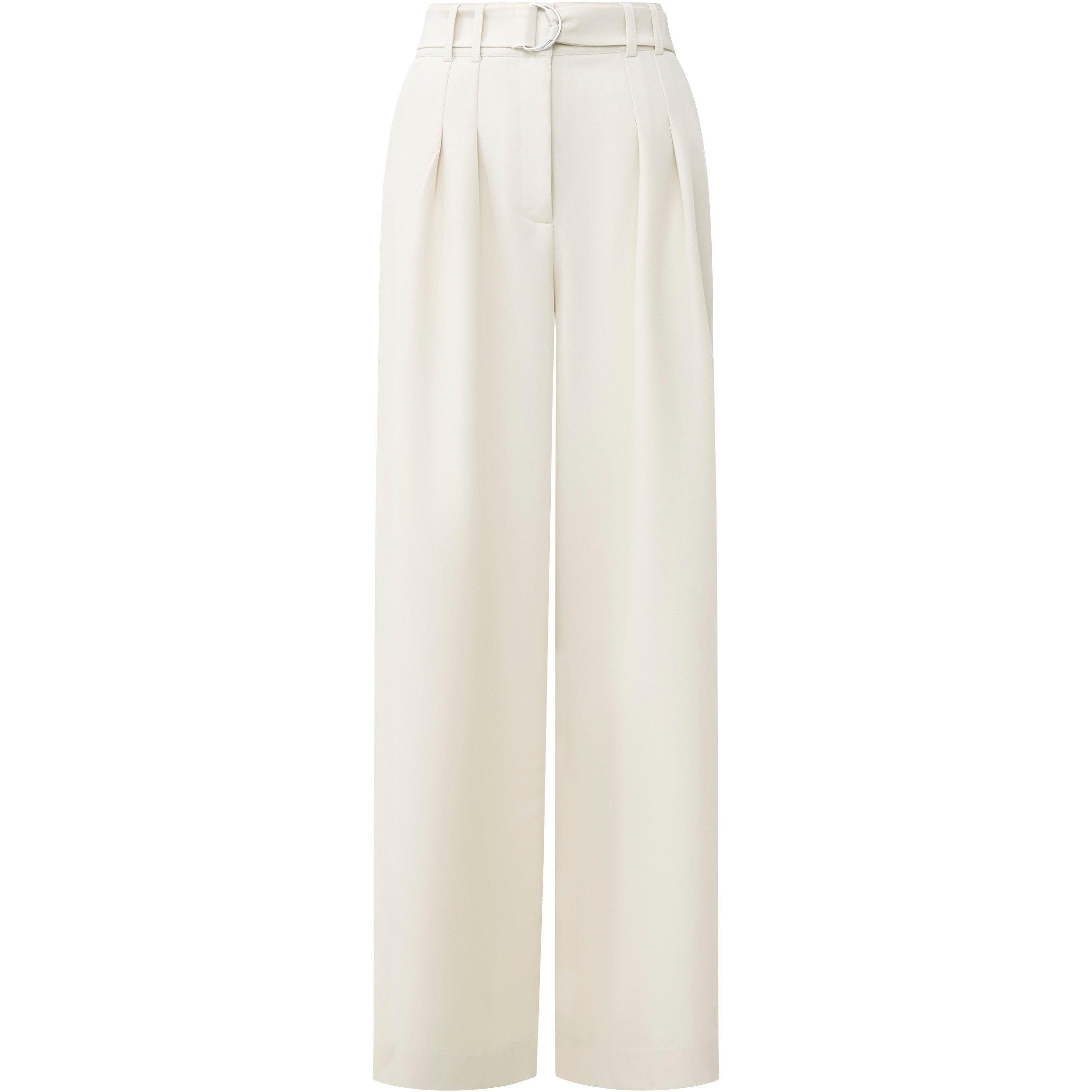 23-Oyster Gray - French Connection - Women's Everly Wide Leg Trousers - 4