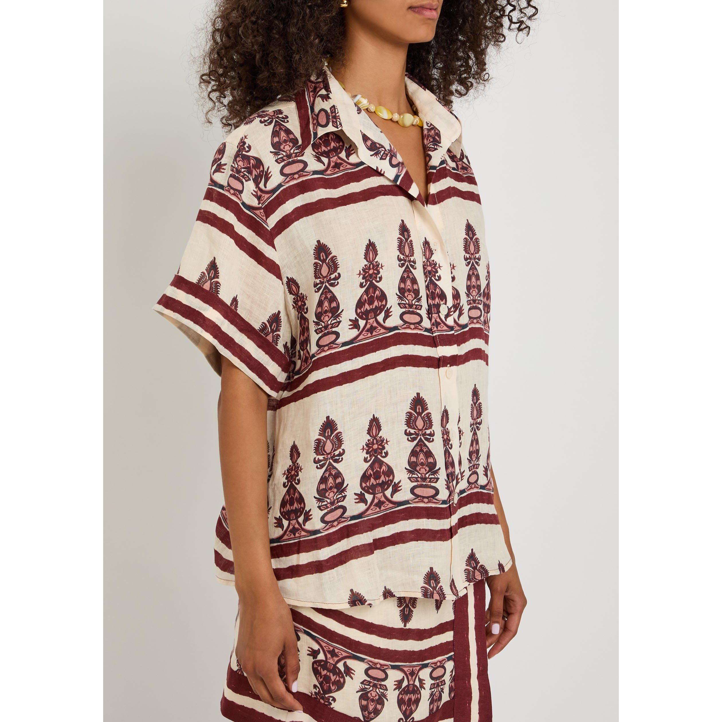 ECRU - Johanna Ortiz - ECRU/WINE LA CRECIENTE SHIRT - 2